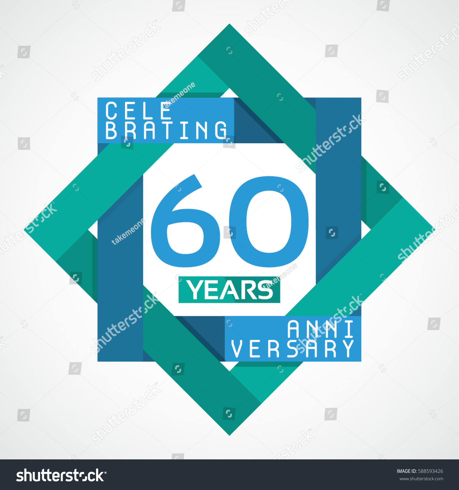 SVG of 60 Years Anniversary Celebration Design.
 svg
