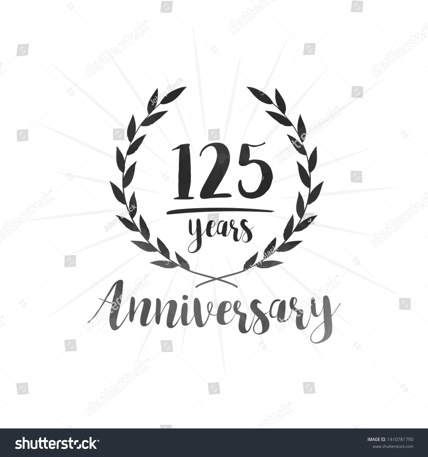 125 Years Anniversary Celebration Logo Anniversary Stock Vector ...