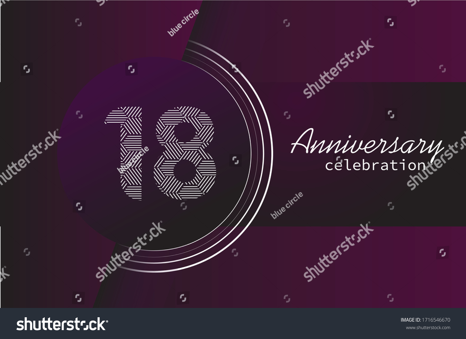 18 Years Anniversary Celebration Logo Vector Stock Vector (Royalty Free ...