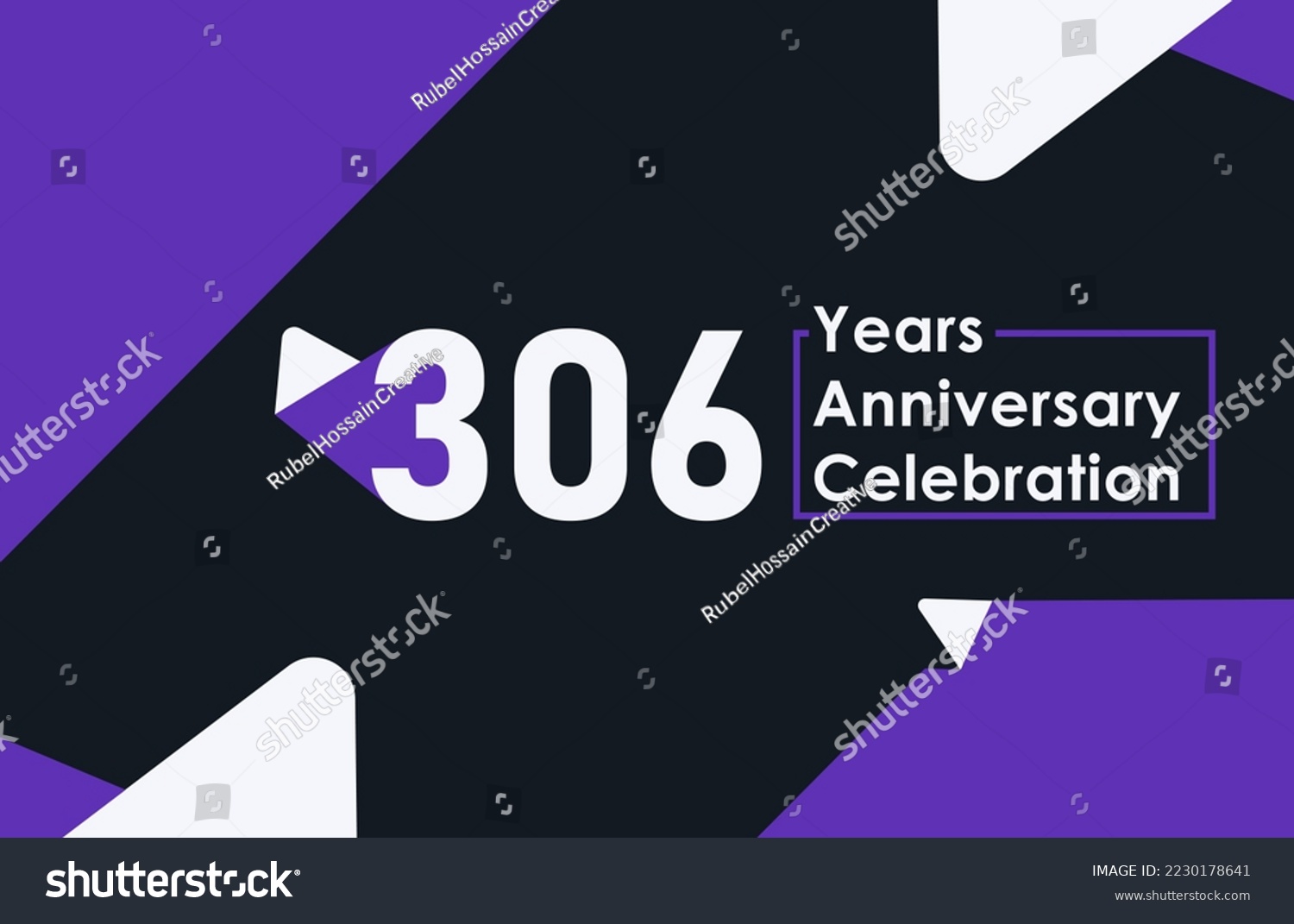 SVG of 306 years anniversary celebration modern banner template design svg