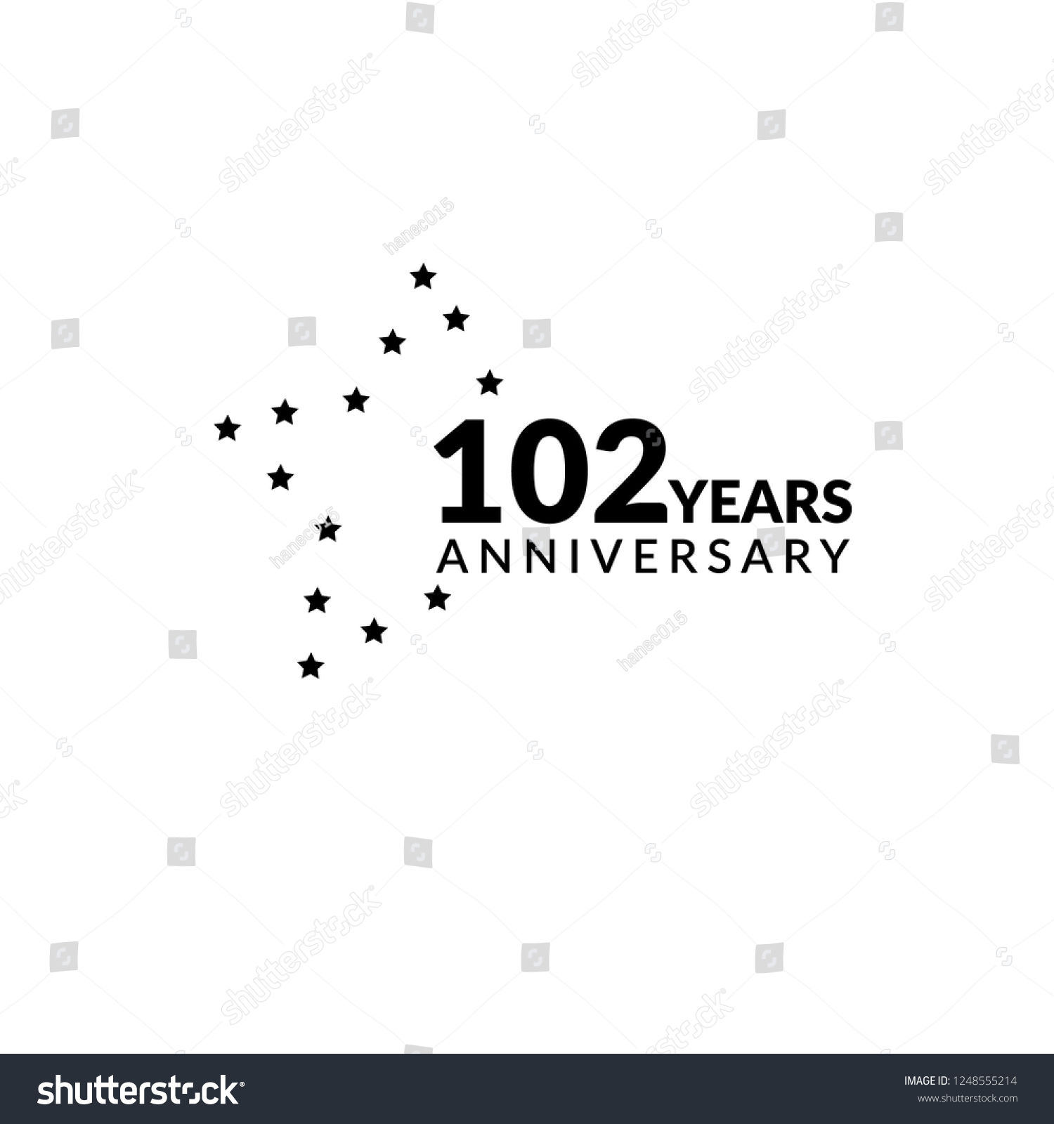 SVG of 102 years anniversary celebration simple logo svg