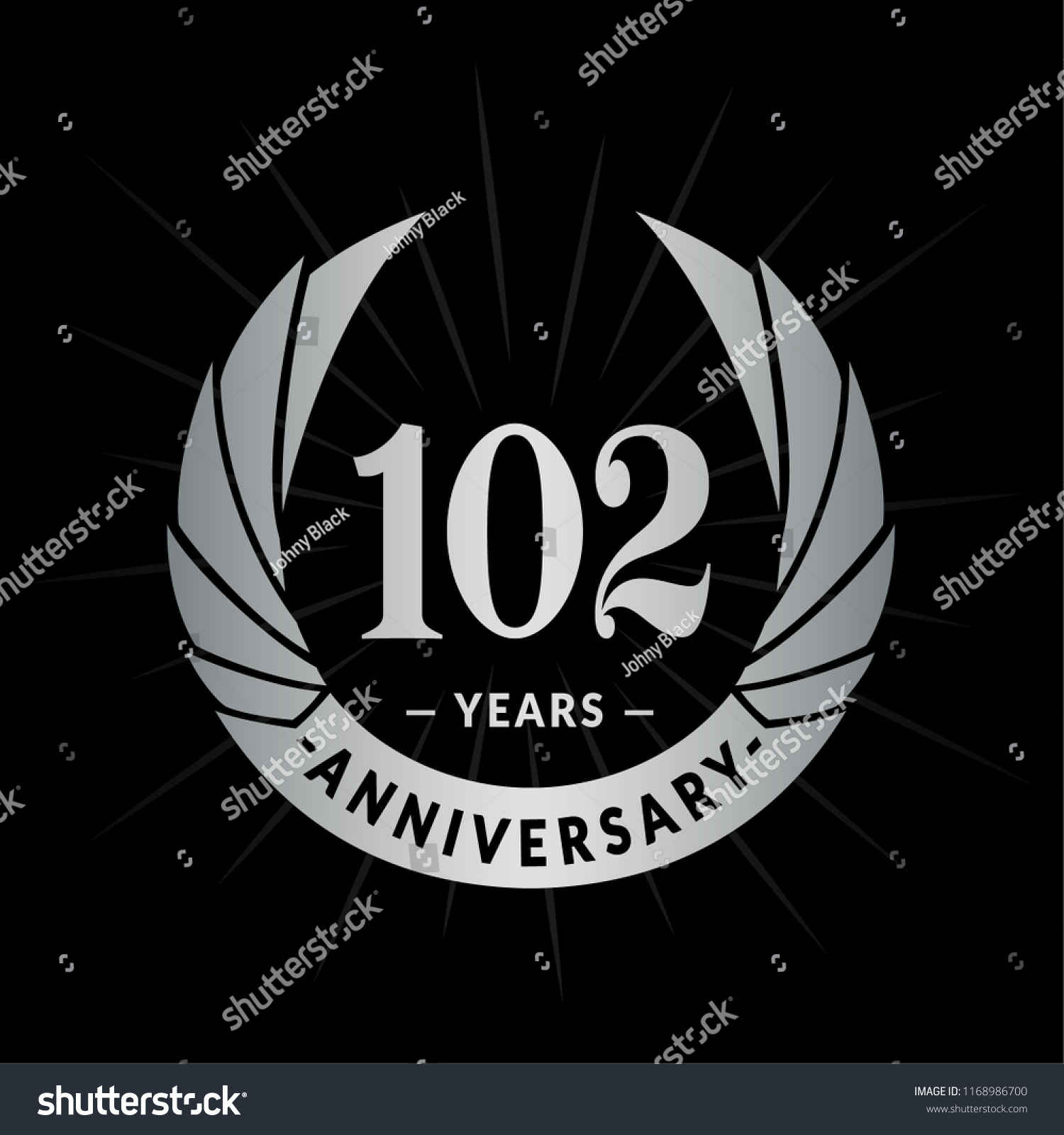 SVG of 102 years anniversary. Elegant anniversary design. 102 years logo. svg