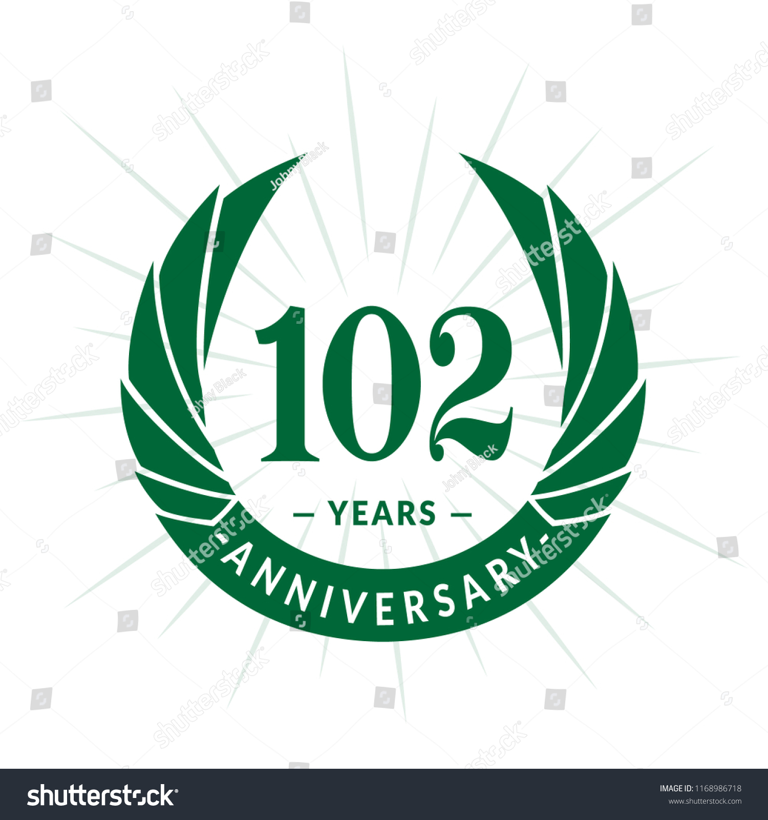 SVG of 102 years anniversary. Elegant anniversary design. 102 years logo. svg