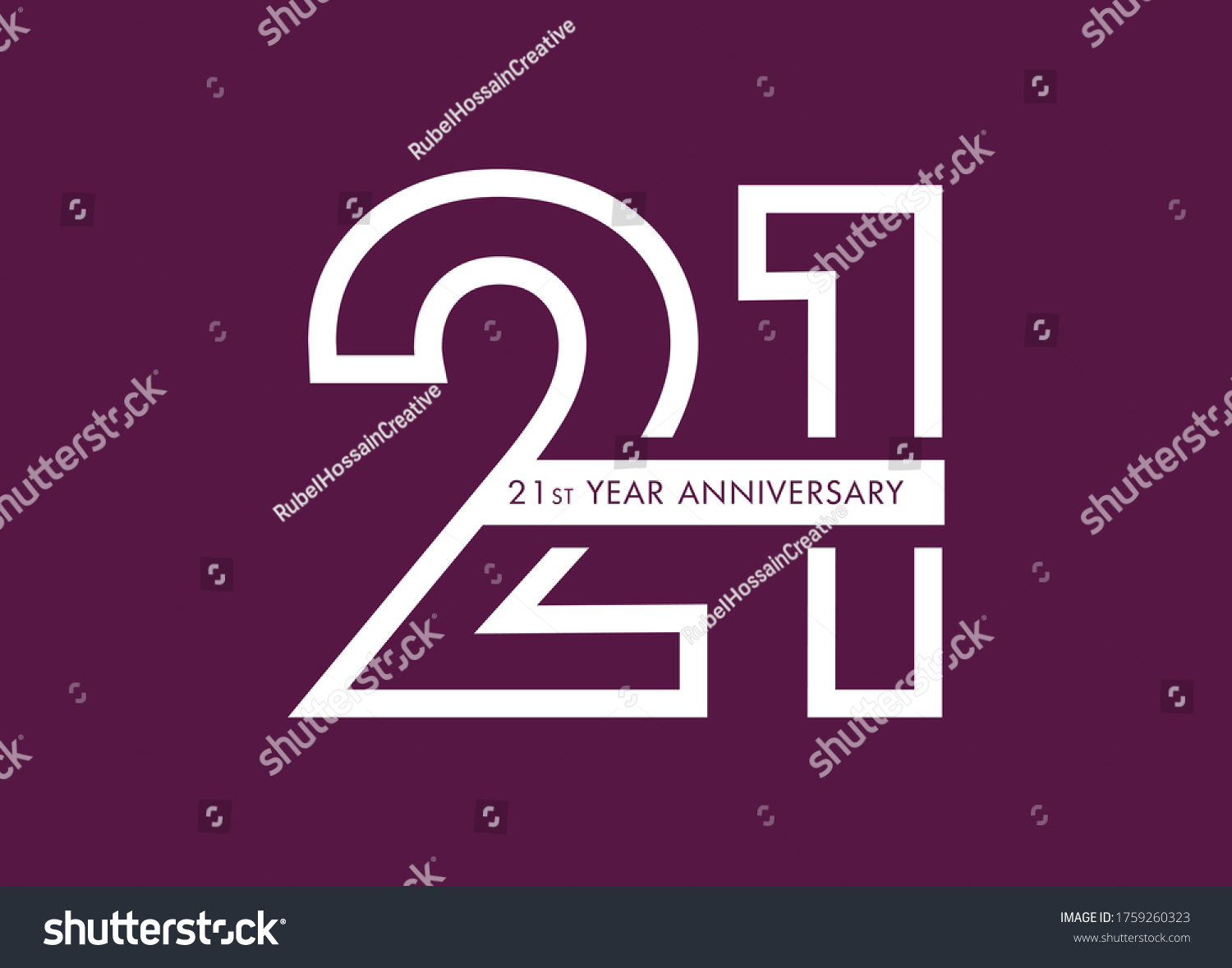 SVG of 21 years anniversary image vector, 21st anniversary celebration logotype  svg