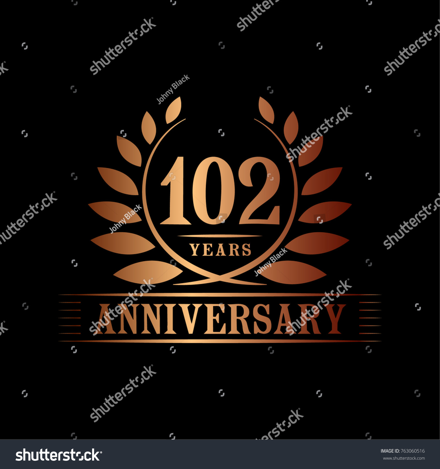 SVG of 102 years anniversary logo template. svg