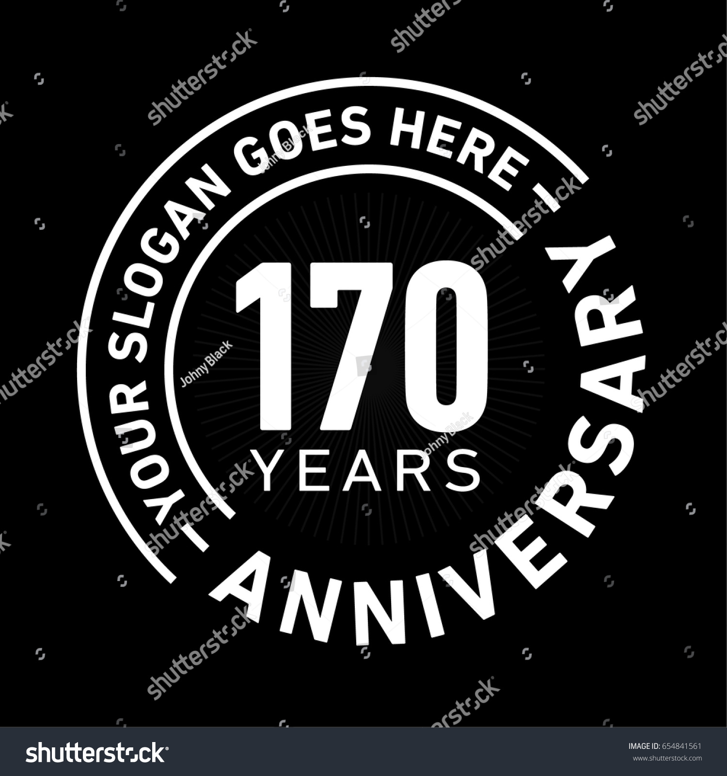 170 Years Anniversary Logo Template Vector Stock Vector Royalty Free