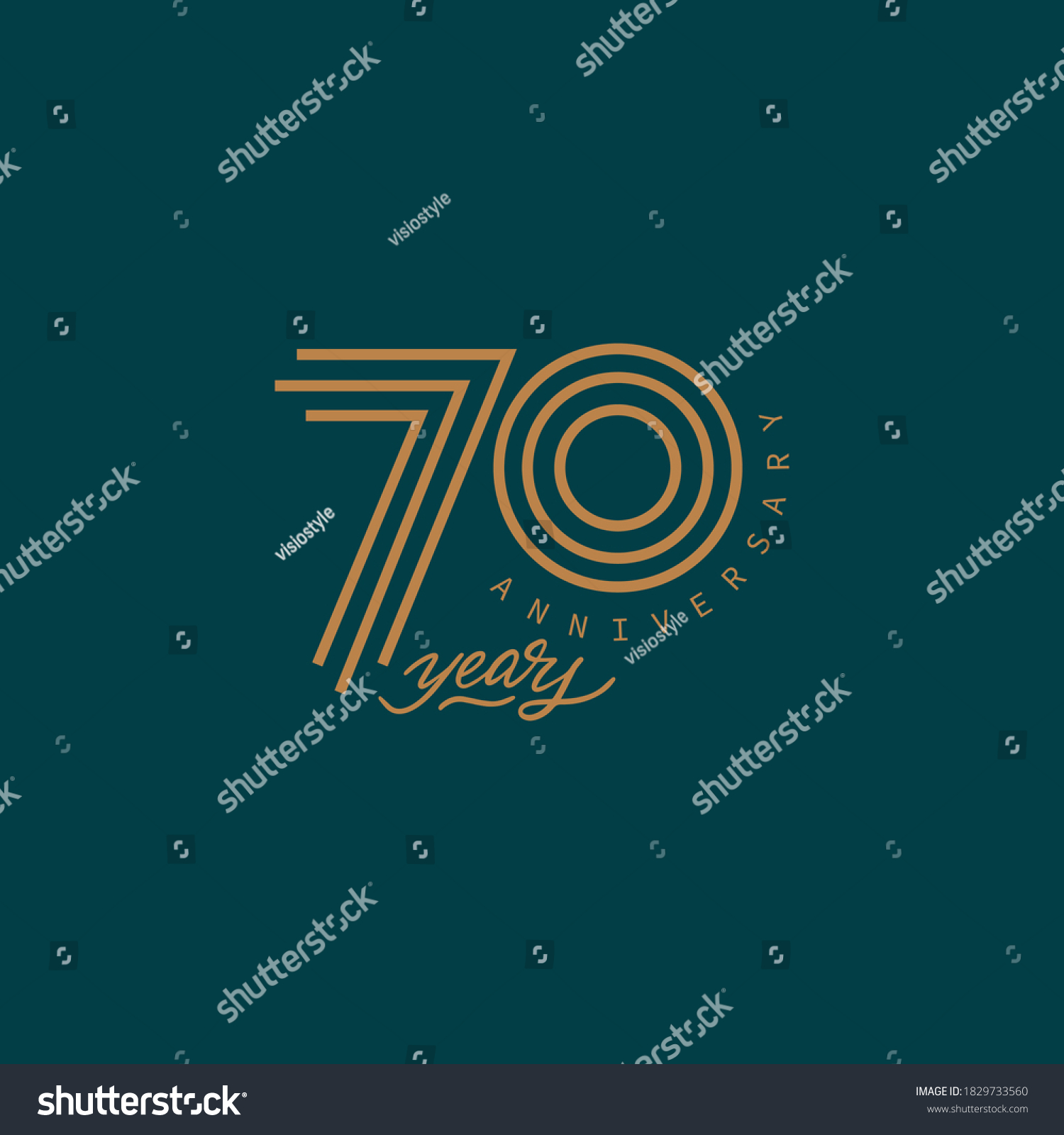 SVG of 70 years anniversary pictogram vector icon, 70th year birthday logo label. svg