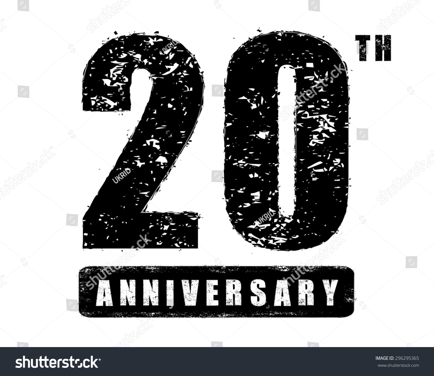 20 Years Anniversary Rubber Stamp Vector: vector de stock (libre de ...