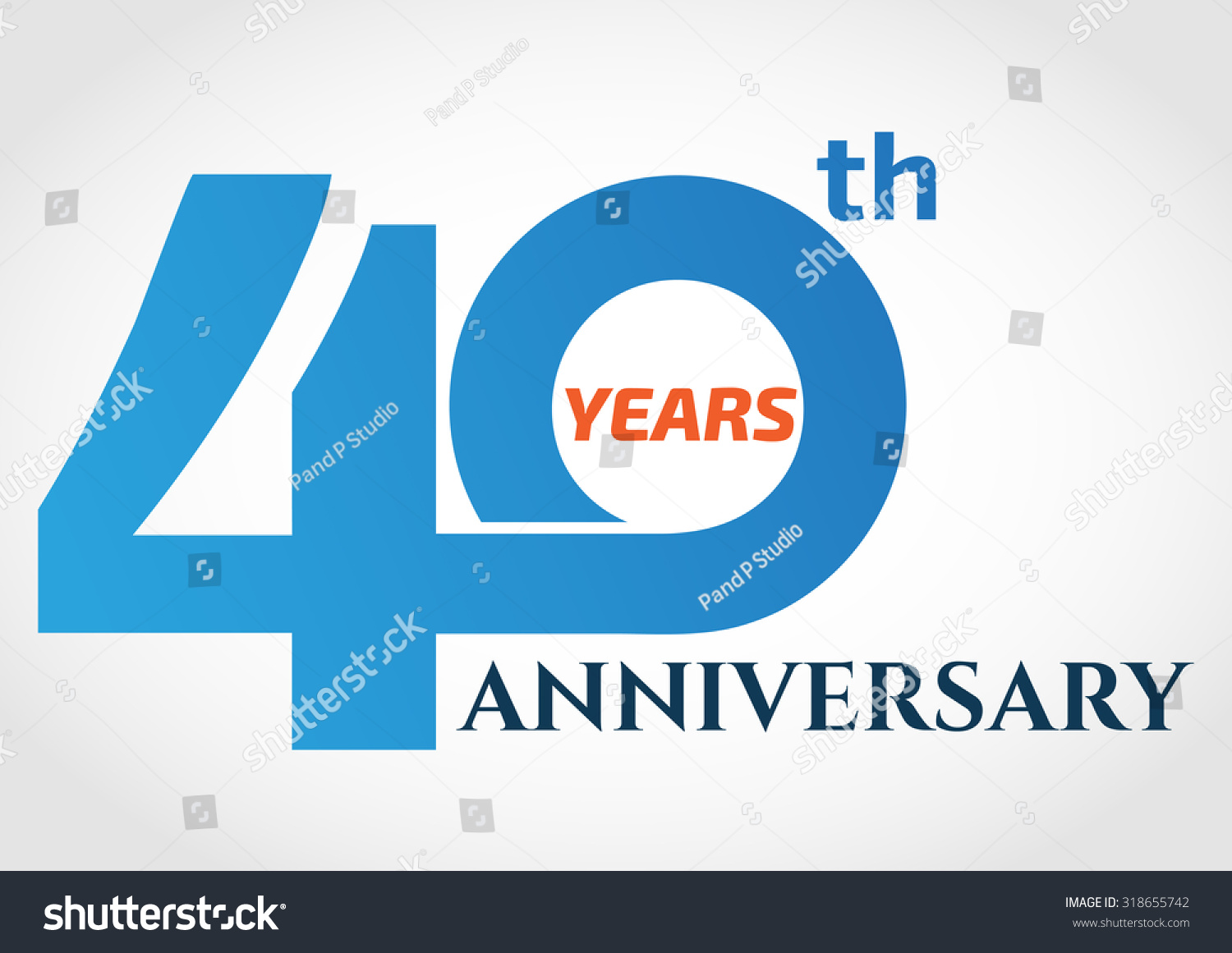 40 Years Anniversary Template Logo Stock Vector Illustration 318655742 ...