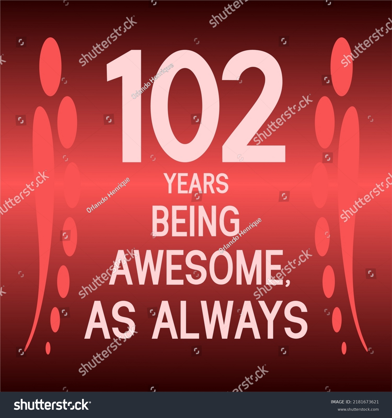 SVG of 102 years being awesome as always,celebration, anniversary, birthday, isolated on a gradient background. svg