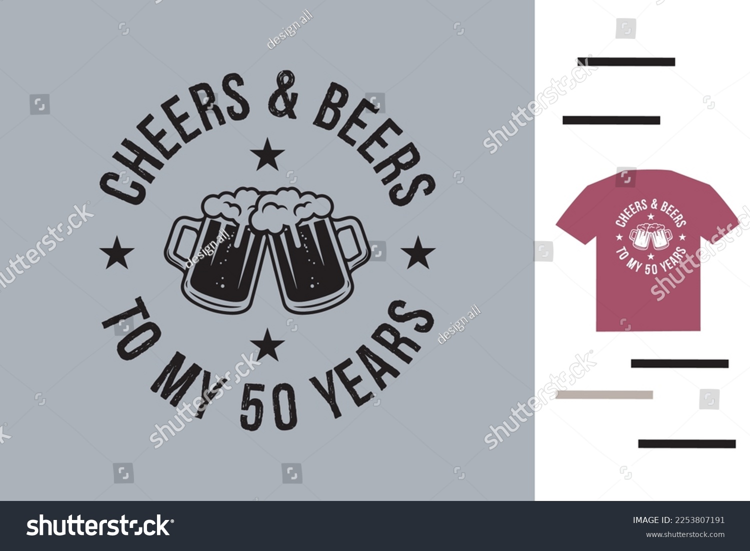 SVG of 50 years birthday t shirt design svg