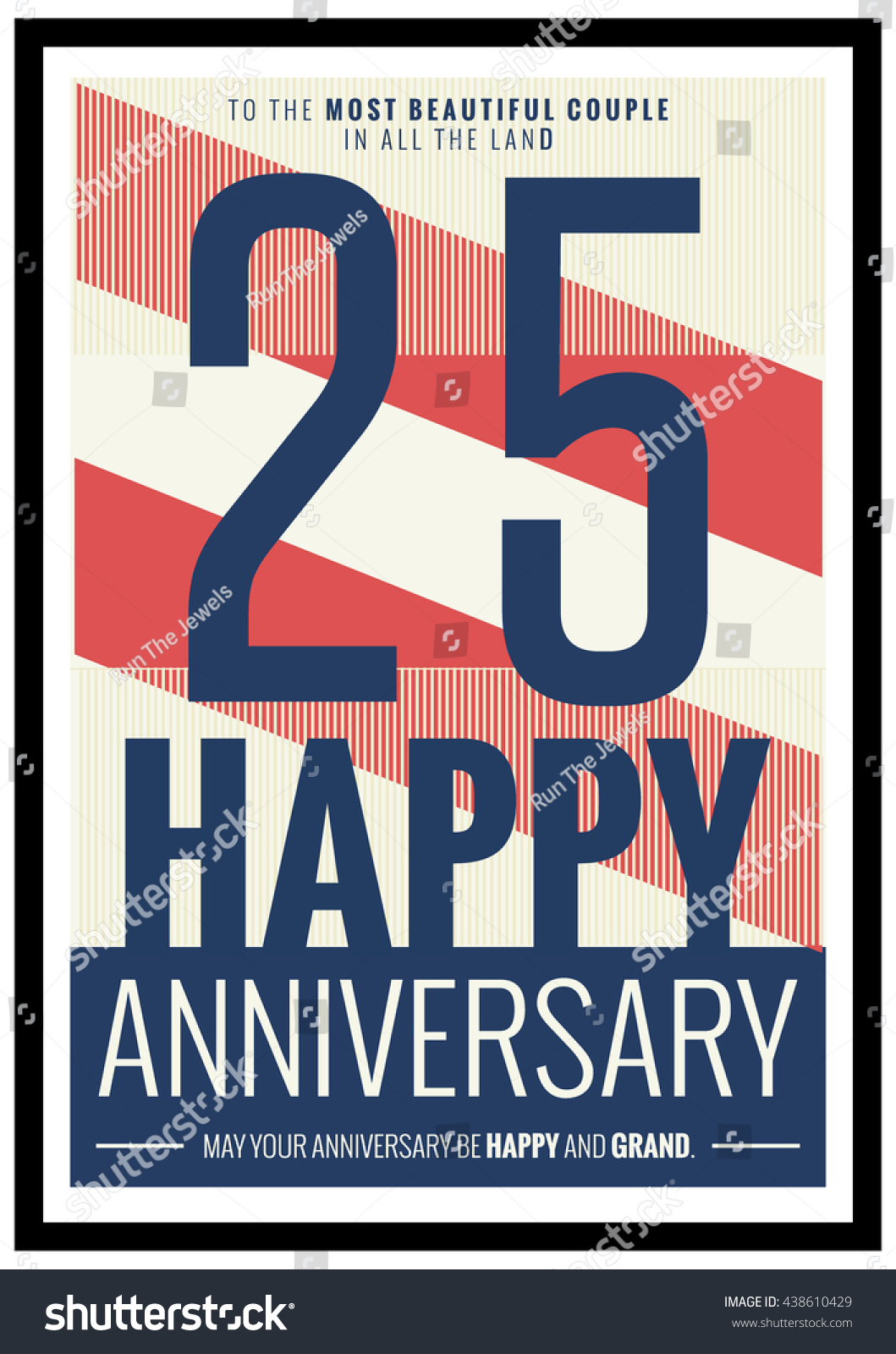 25 Years Happy Anniversary Vector Illustration Stock Vector
