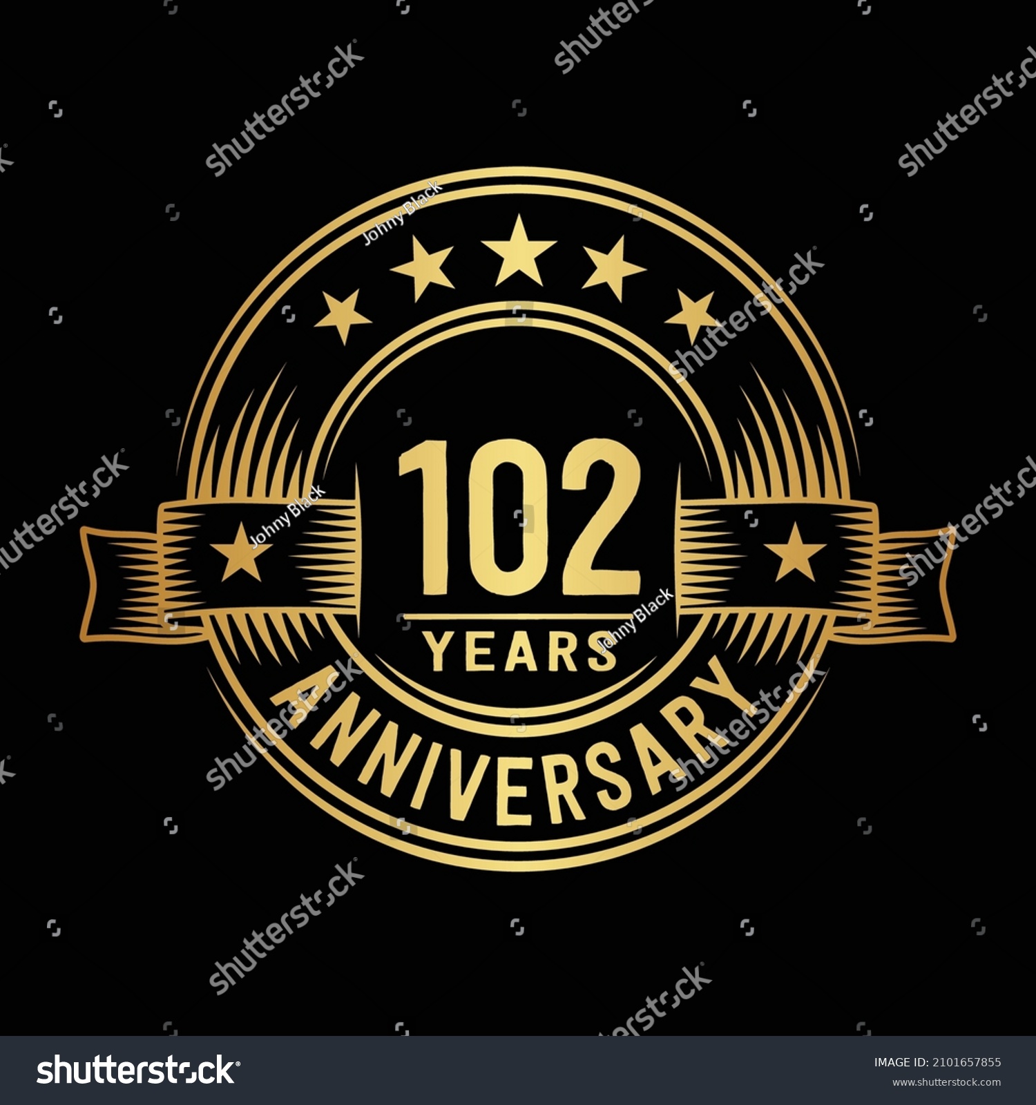 SVG of 102 years logo design template. 102nd anniversary vector and illustration. svg