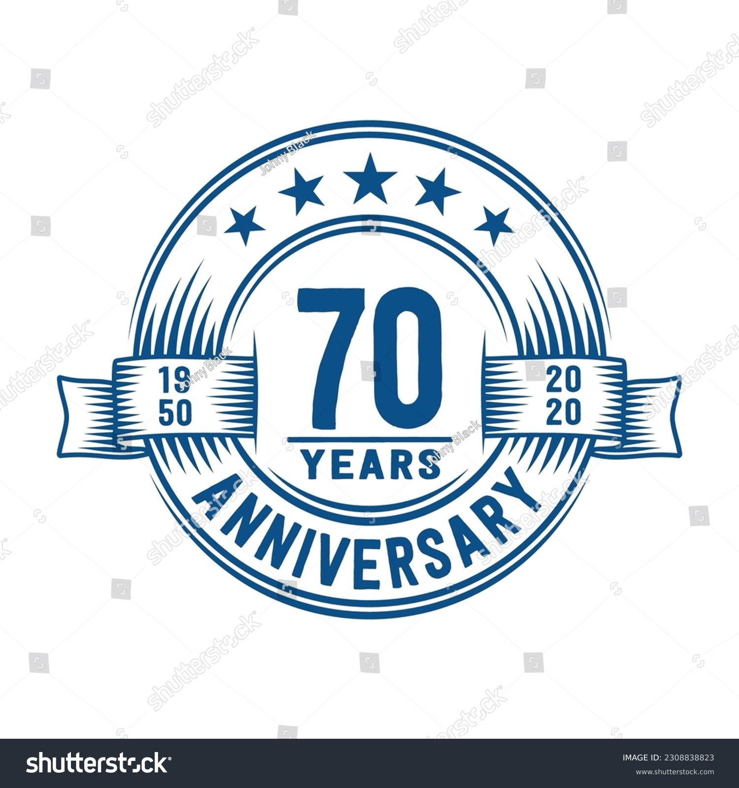 SVG of 70 years logo design template. 70th anniversary vector and illustration. svg