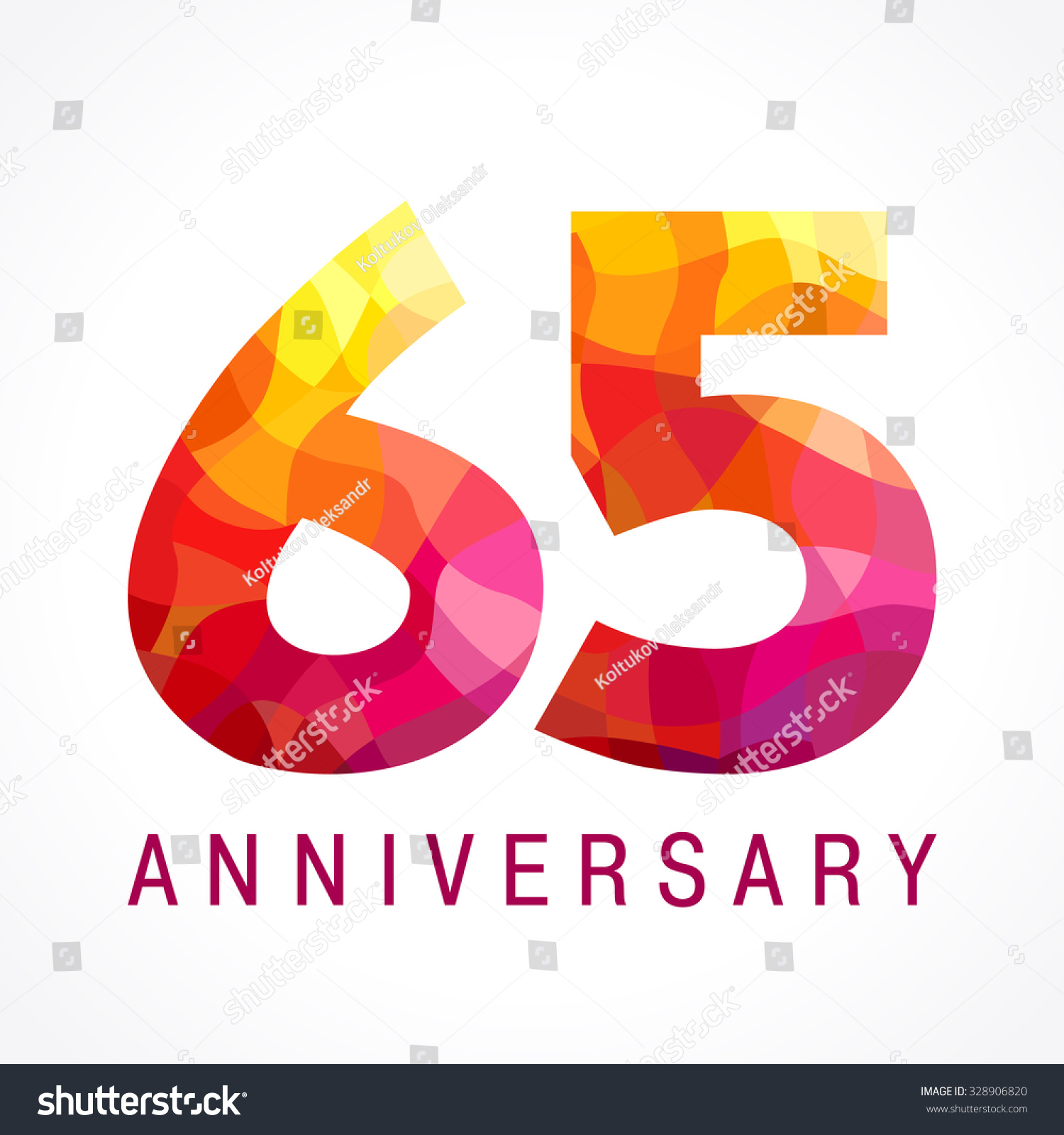 65 Years Old Celebrating Fiery Logo Stock Vector 328906820 - Shutterstock