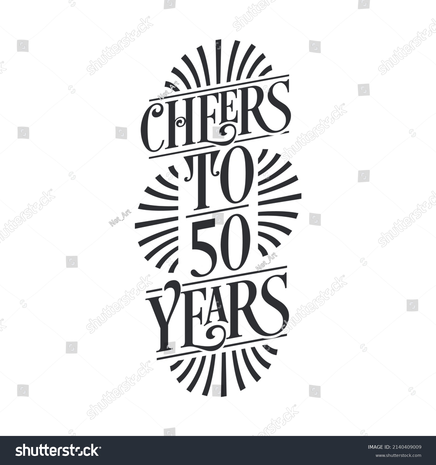 SVG of 50 years vintage birthday celebration, Cheers to 50 years svg