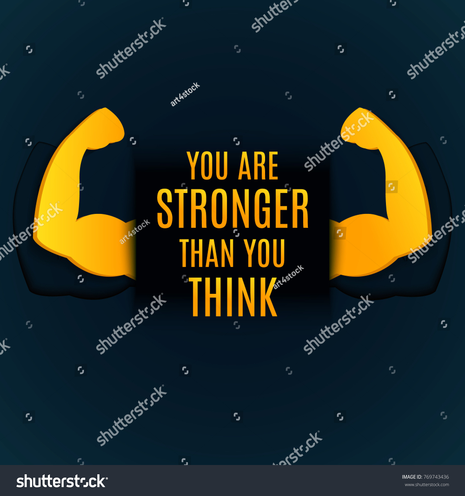 You Stronger Than You Think Inspirational Stock Vector Royalty Free 769743436