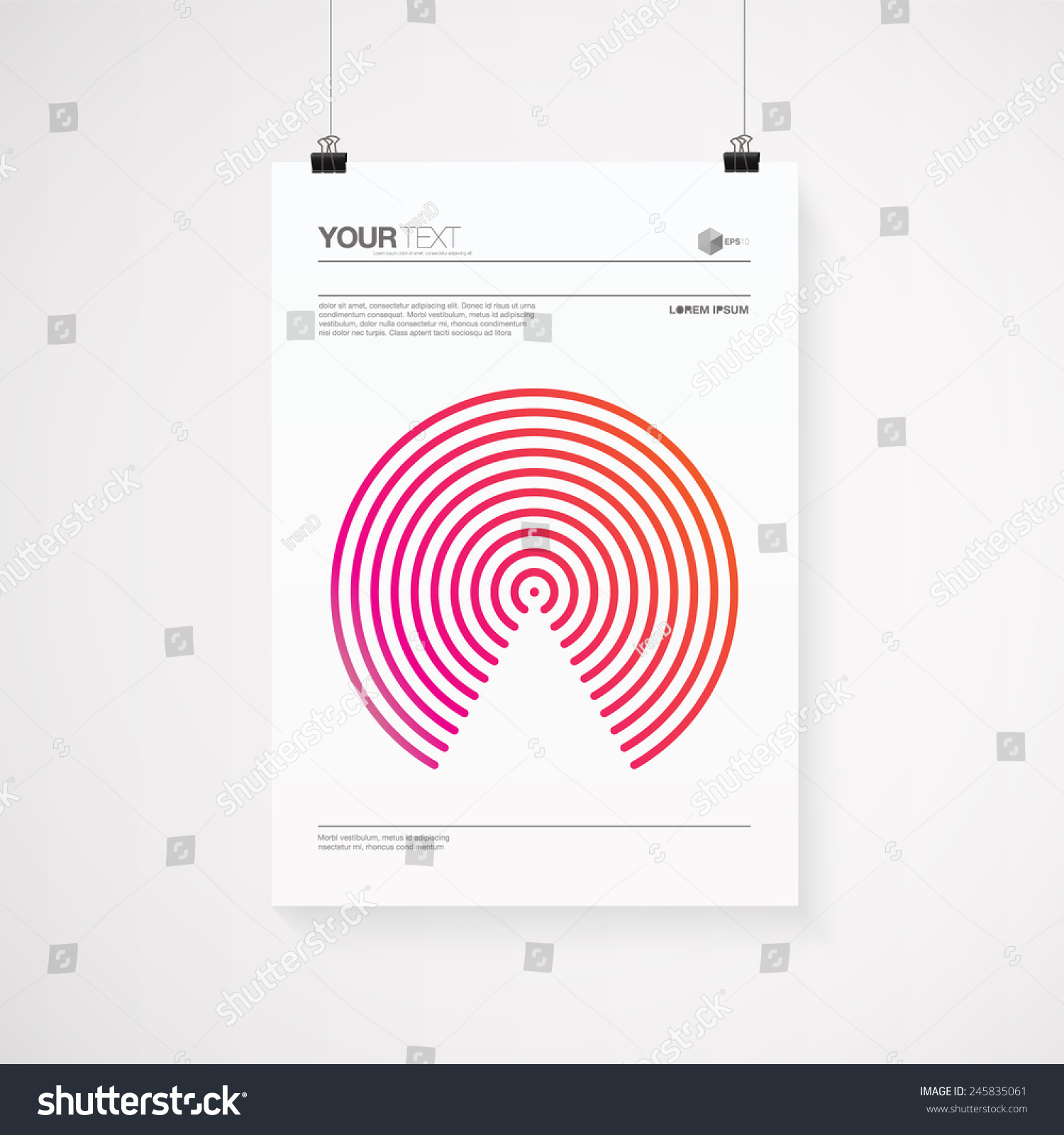 A4 A3 Format Poster Minimal Abstract Stock Vector Royalty Free