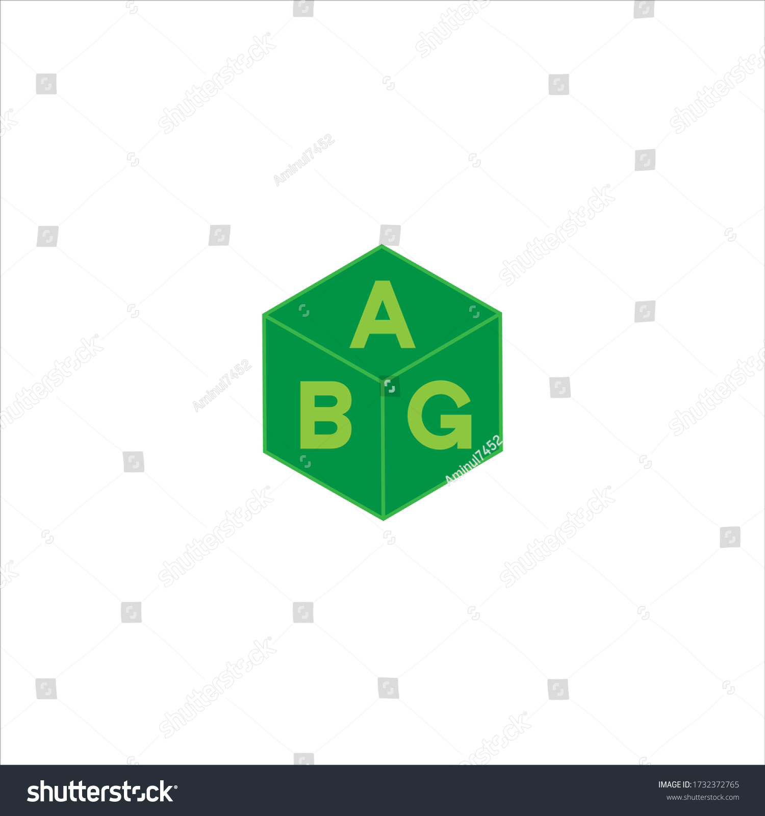 SVG of A B G triple letter logo vector design svg