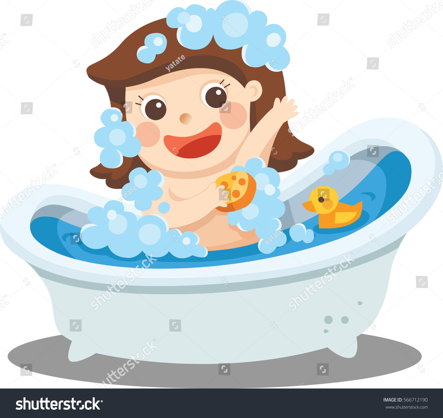 Baby Bath Clipart / Child Taking A Bath Clipart Clip Art Library / Baby