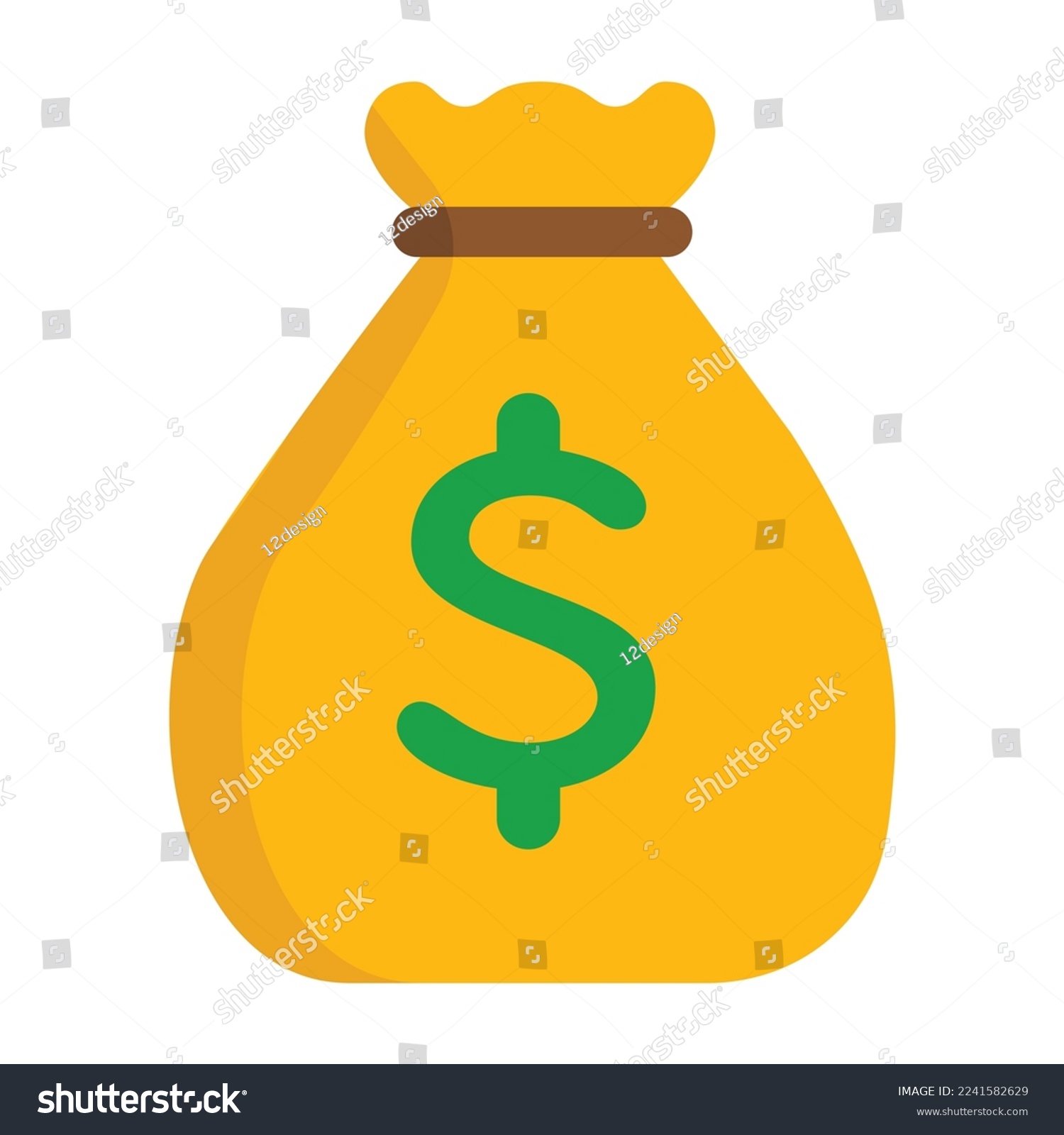 SVG of A bag full of money vector icon. Isolated Money Bag sign label emoji design. svg