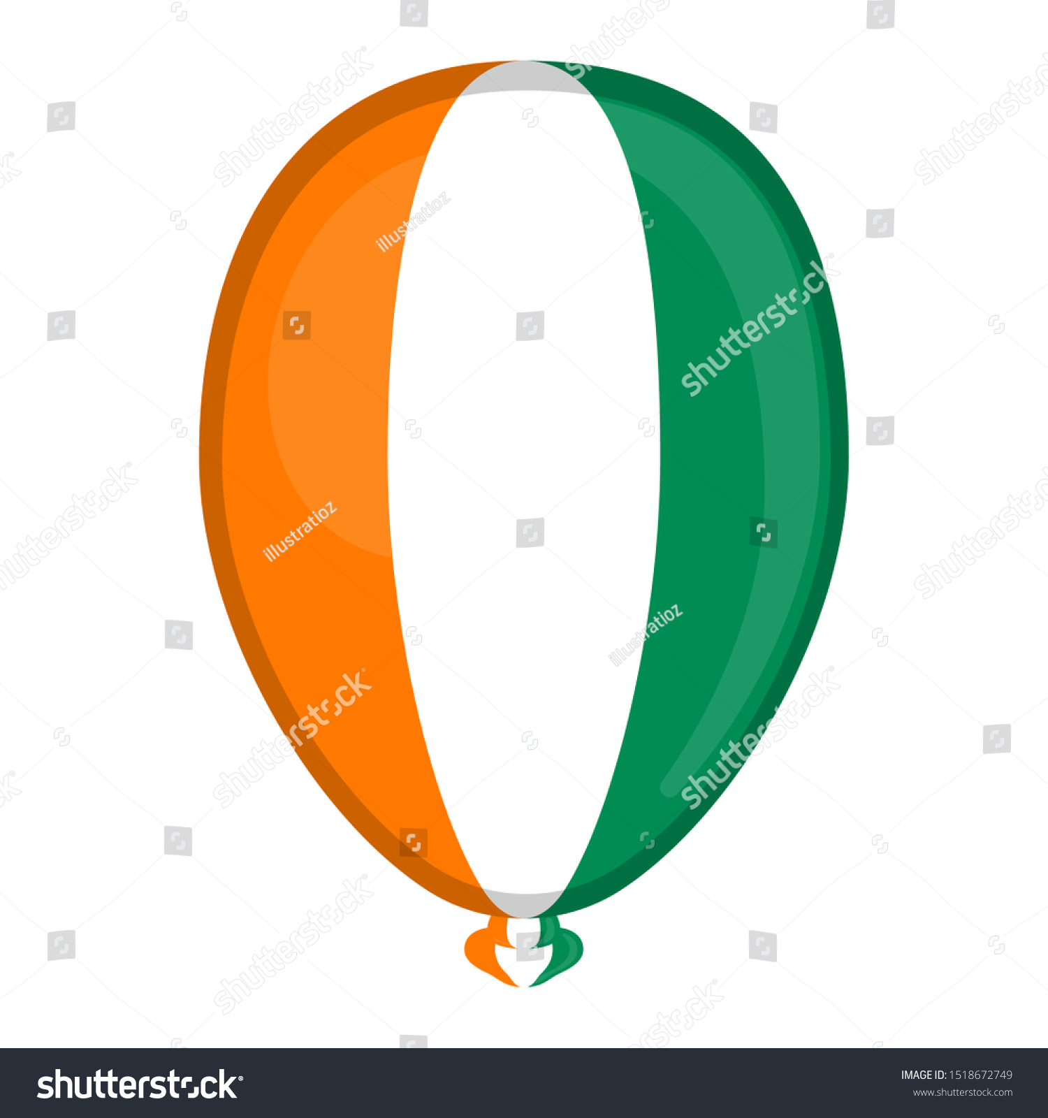 Balloon Shaped Flag Ivory Coast Vector Stock Vector Royalty Free 1518672749 Shutterstock 9756