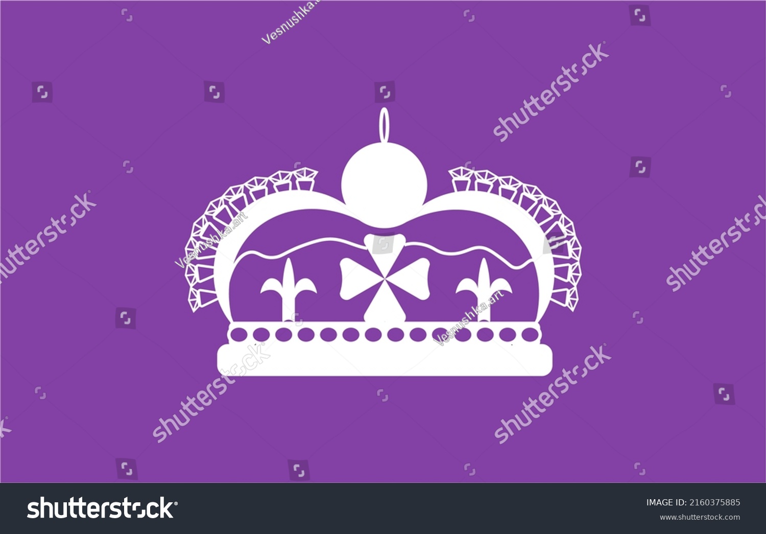 SVG of A banner with a crown for the 70th anniversary of the Queen. Vector illustration for design, covers, stickers, social networks, medals, badges, flyers, postcards, posters. svg