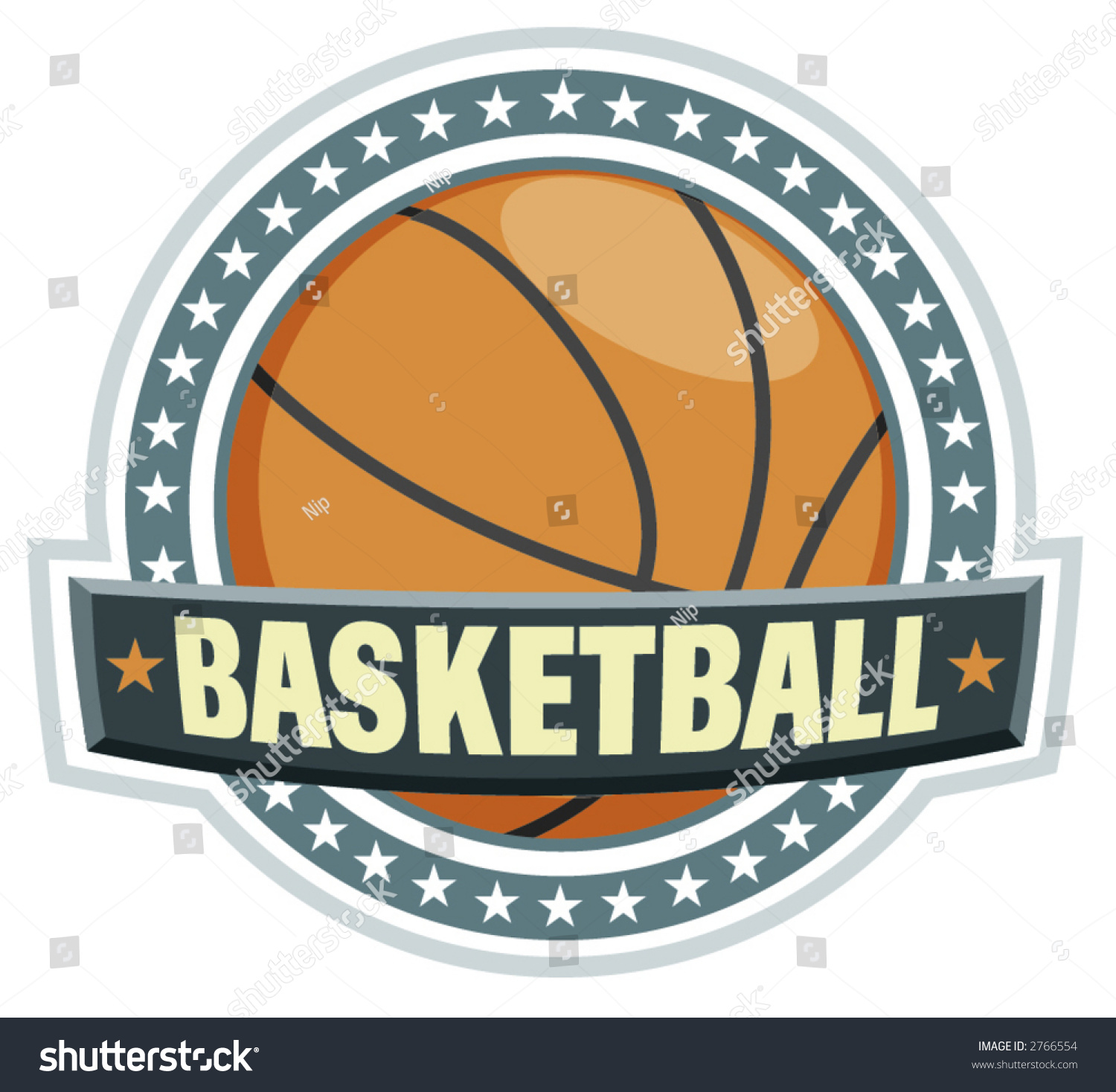 Basketball Logo Stock Vector 2766554 - Shutterstock