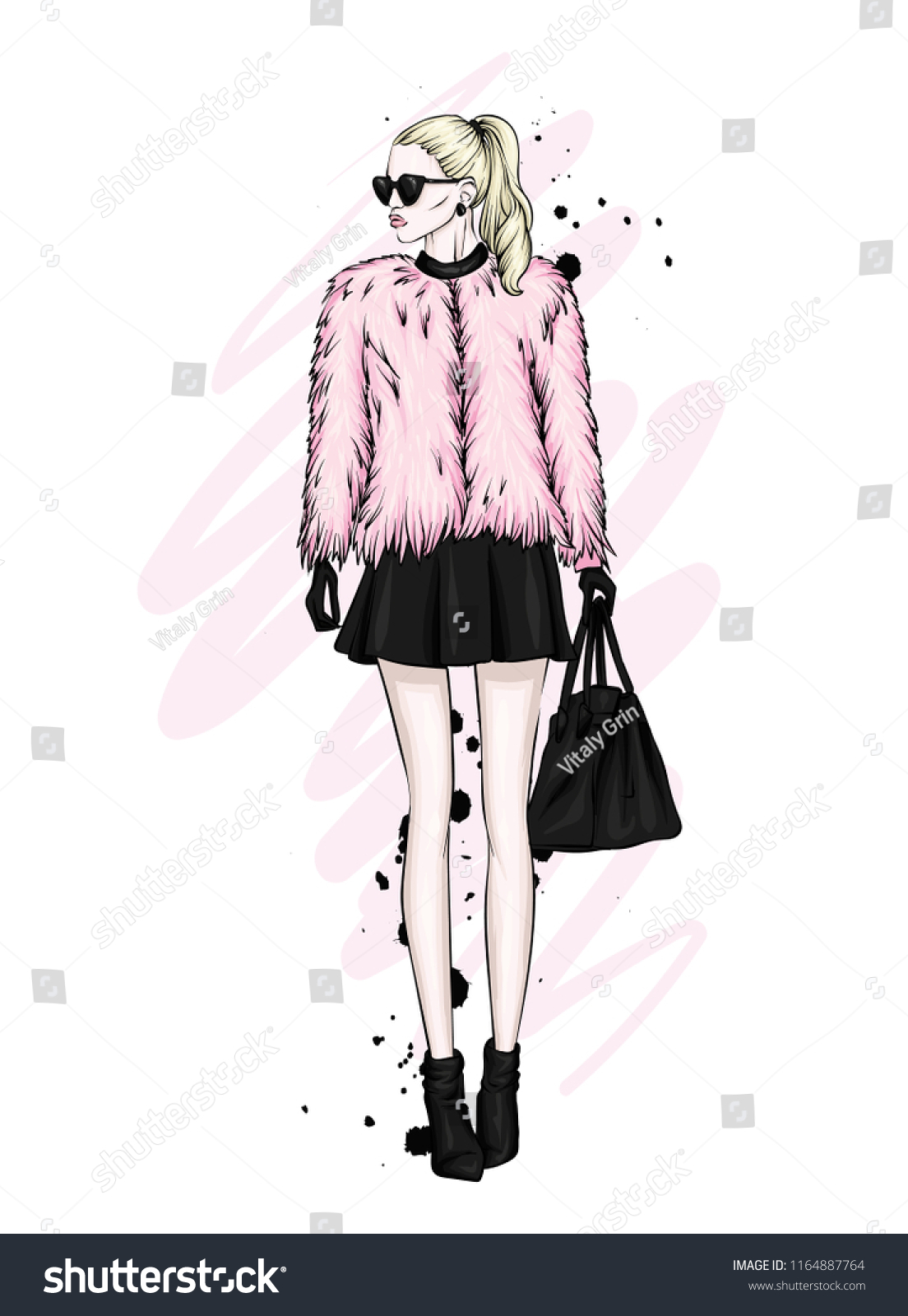 long hair fur boots
