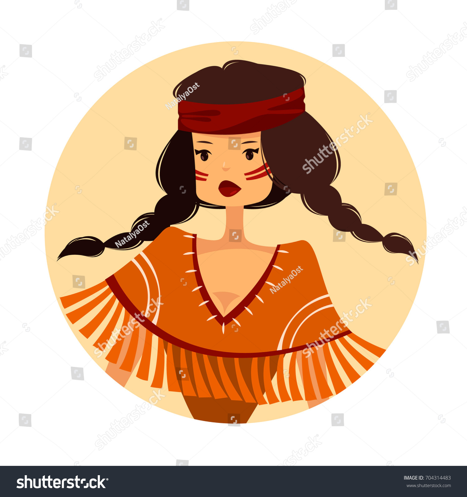 Beautiful Indian Girl National Attire She Stock Vector (Royalty Free ...