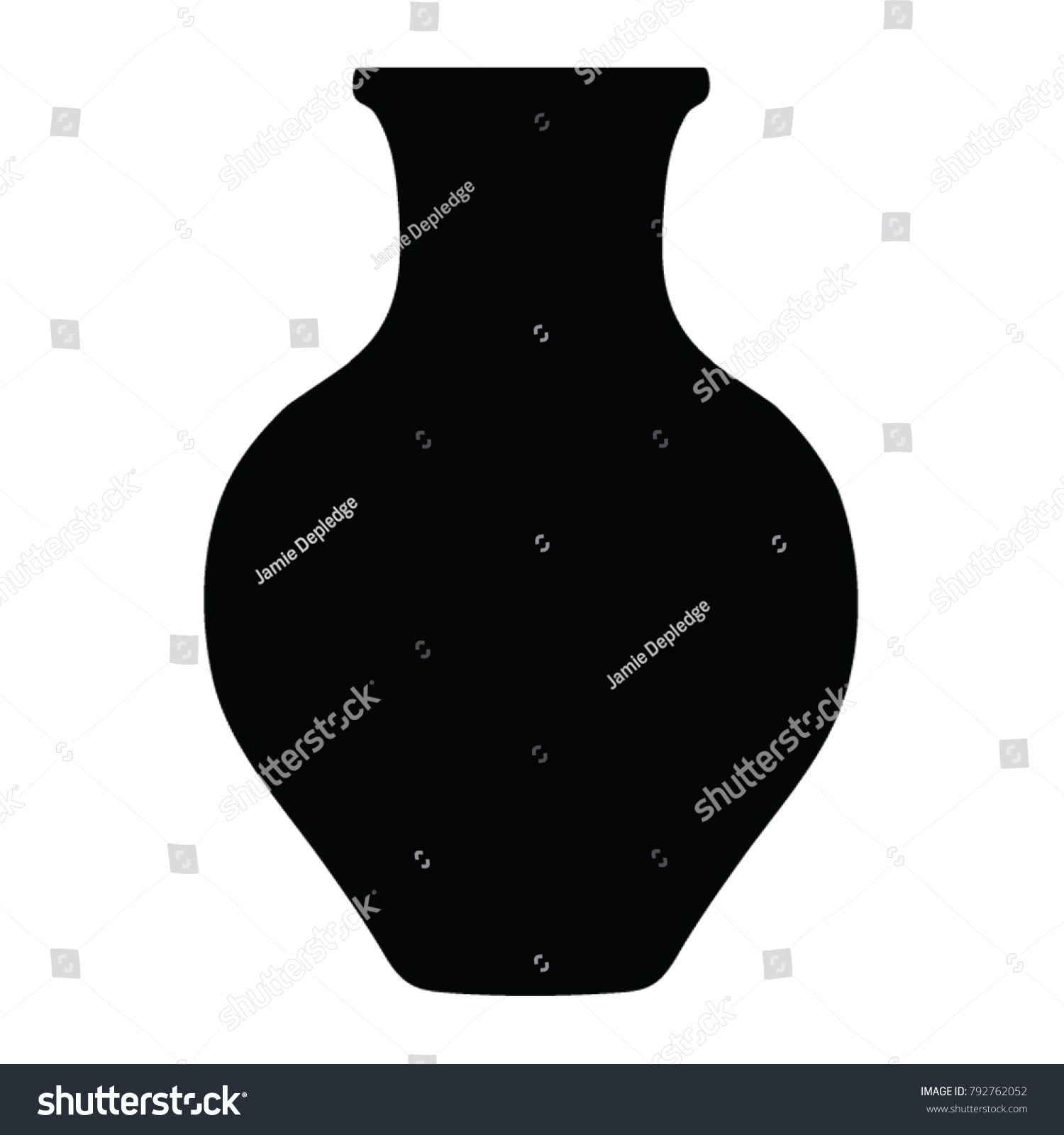 Black White Silhouette Ancient Greek Vase Stock Vector Royalty Free   Stock Vector A Black And White Silhouette Of An Ancient Greek Vase 792762052 