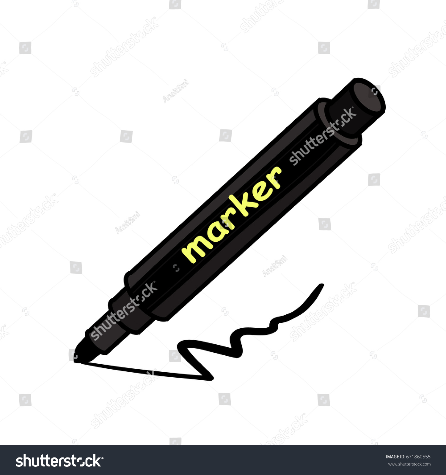 Black Marker Comic Style Writing On Stock Vector (Royalty Free ...