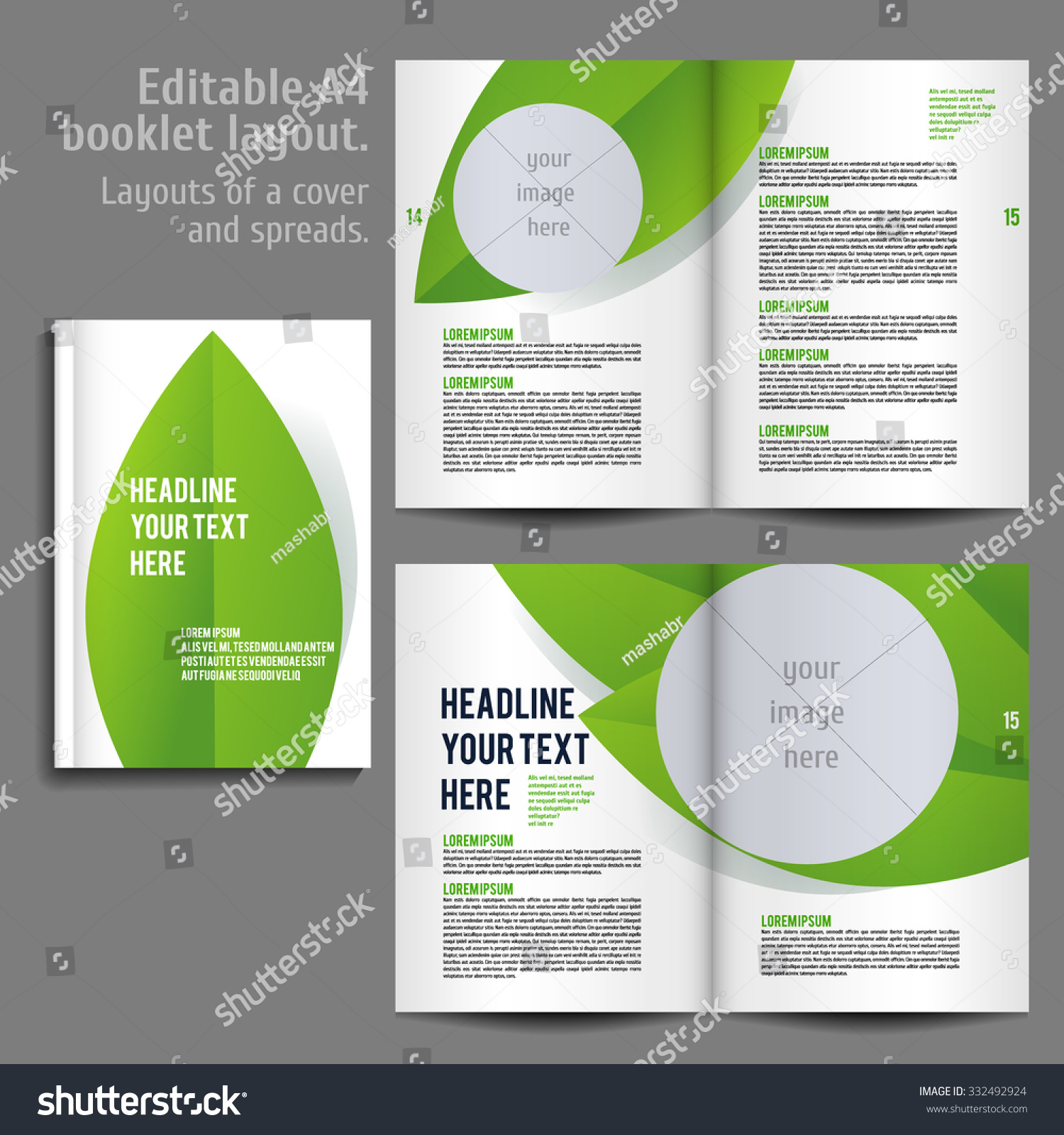 Book Layout Design Template Cover Stock Vector Royalty Free