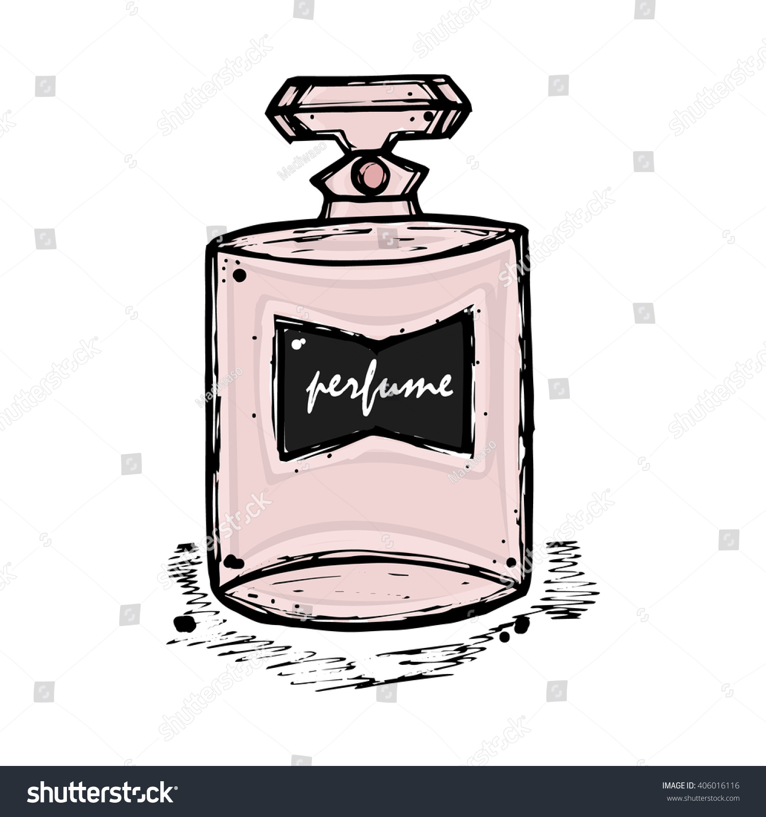 Bottle Perfume Girls Women Fashion Beauty Stock Vector Shutterstock