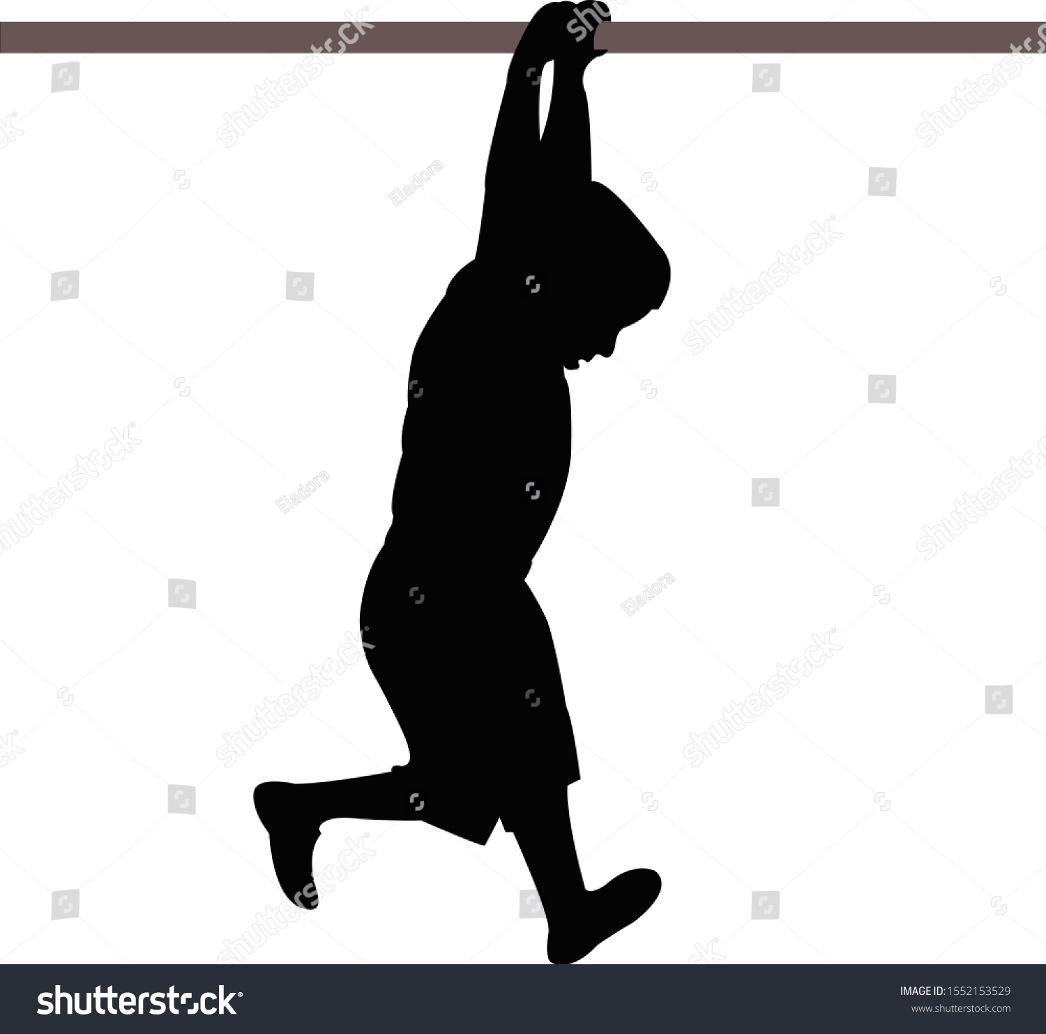 Boy Hanging Playing Silhouette Vector Stock Vector (Royalty Free ...