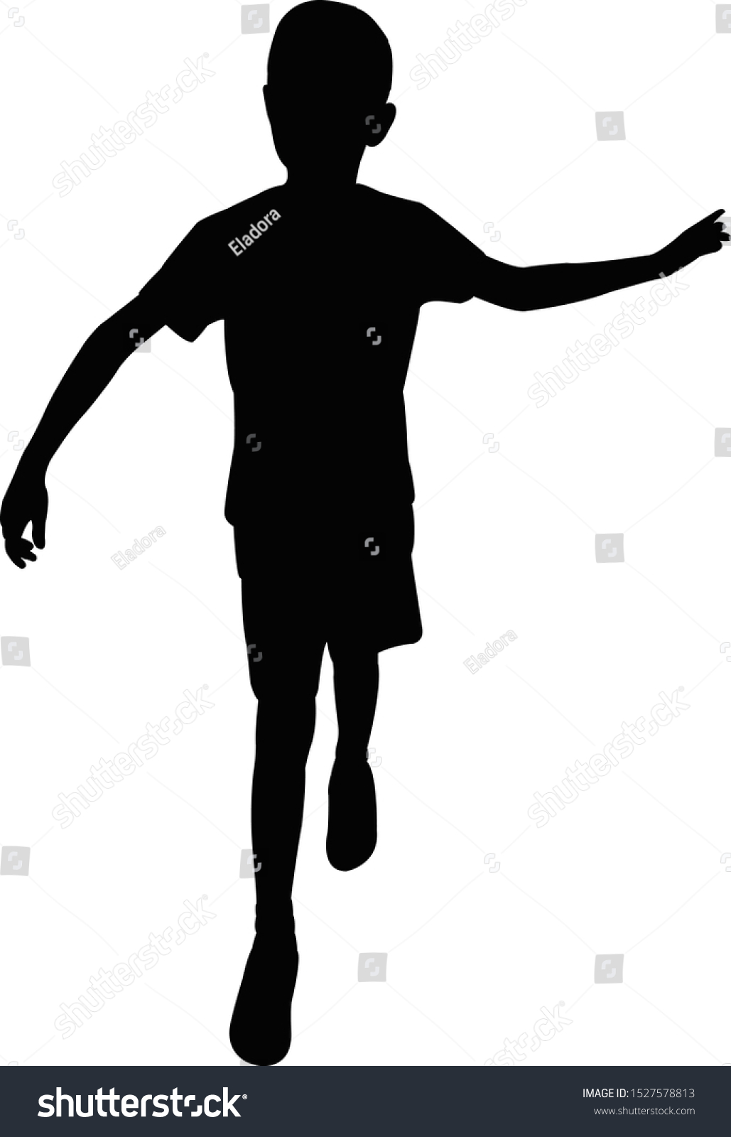 Boy Walking Body Silhouette Vector Stock Vector (Royalty Free) 1527578813