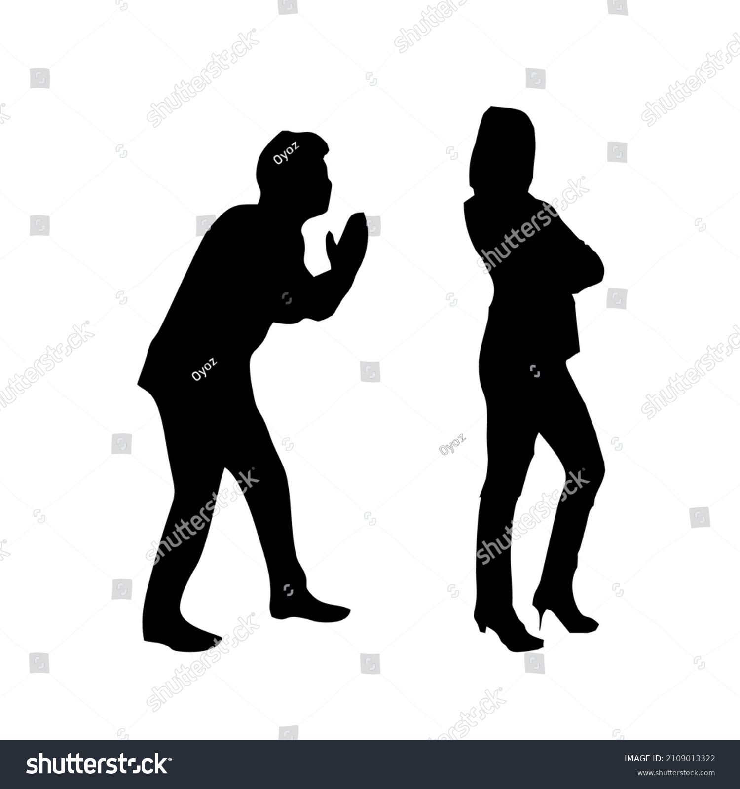 Boy Who Wants Apologize His Girl Stock Vector (Royalty Free) 2109013322 ...