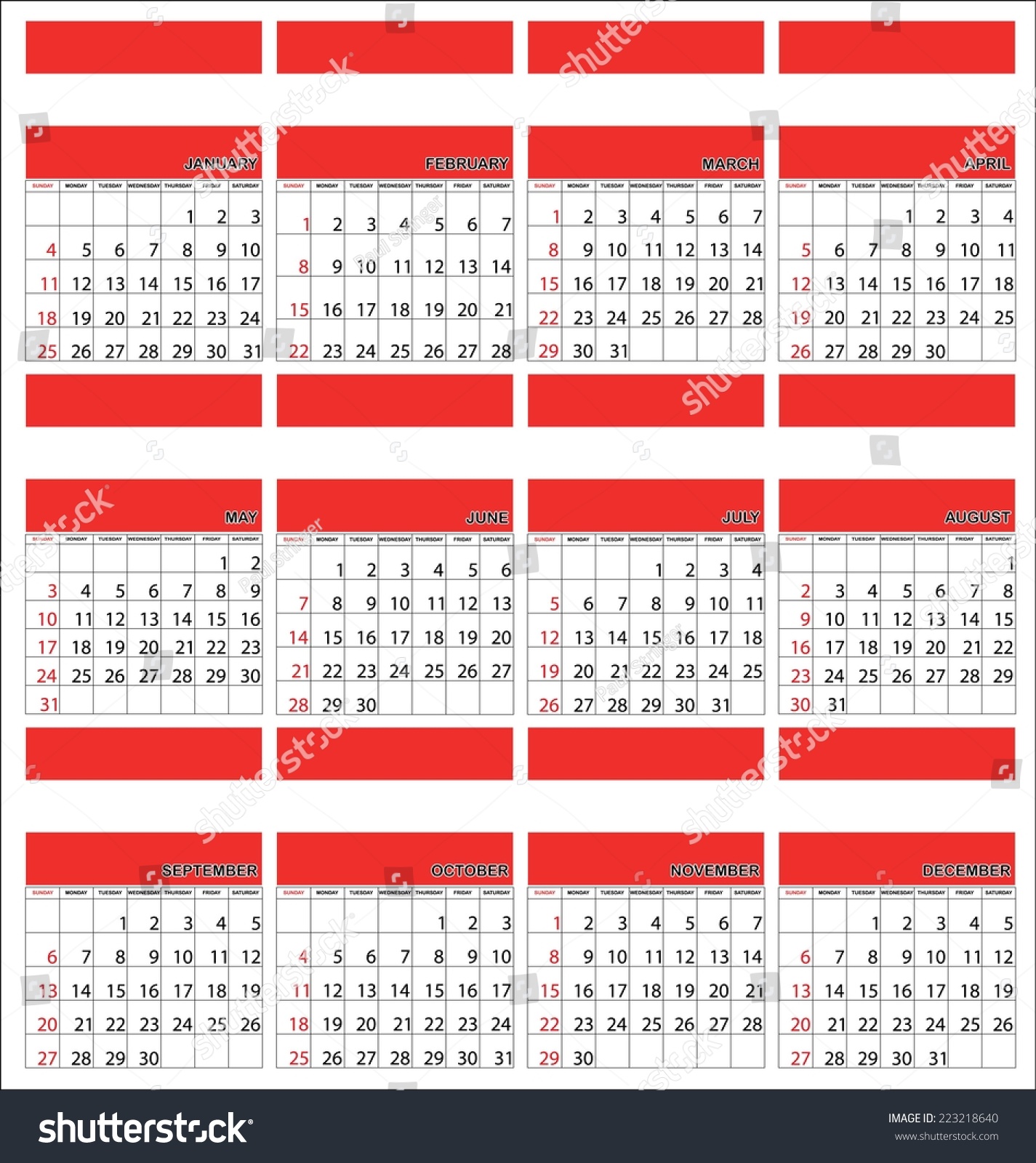 A 2015 Calendar With The Country Of Austria Stock Vector Illustration ...