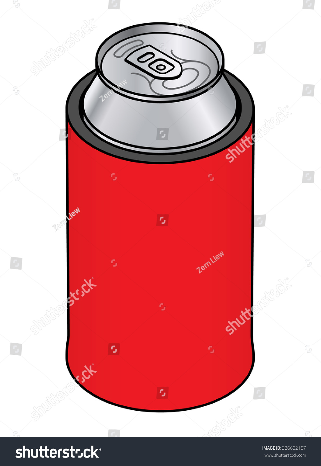 SVG of A can of beer in an insulated stubbie holder.  svg