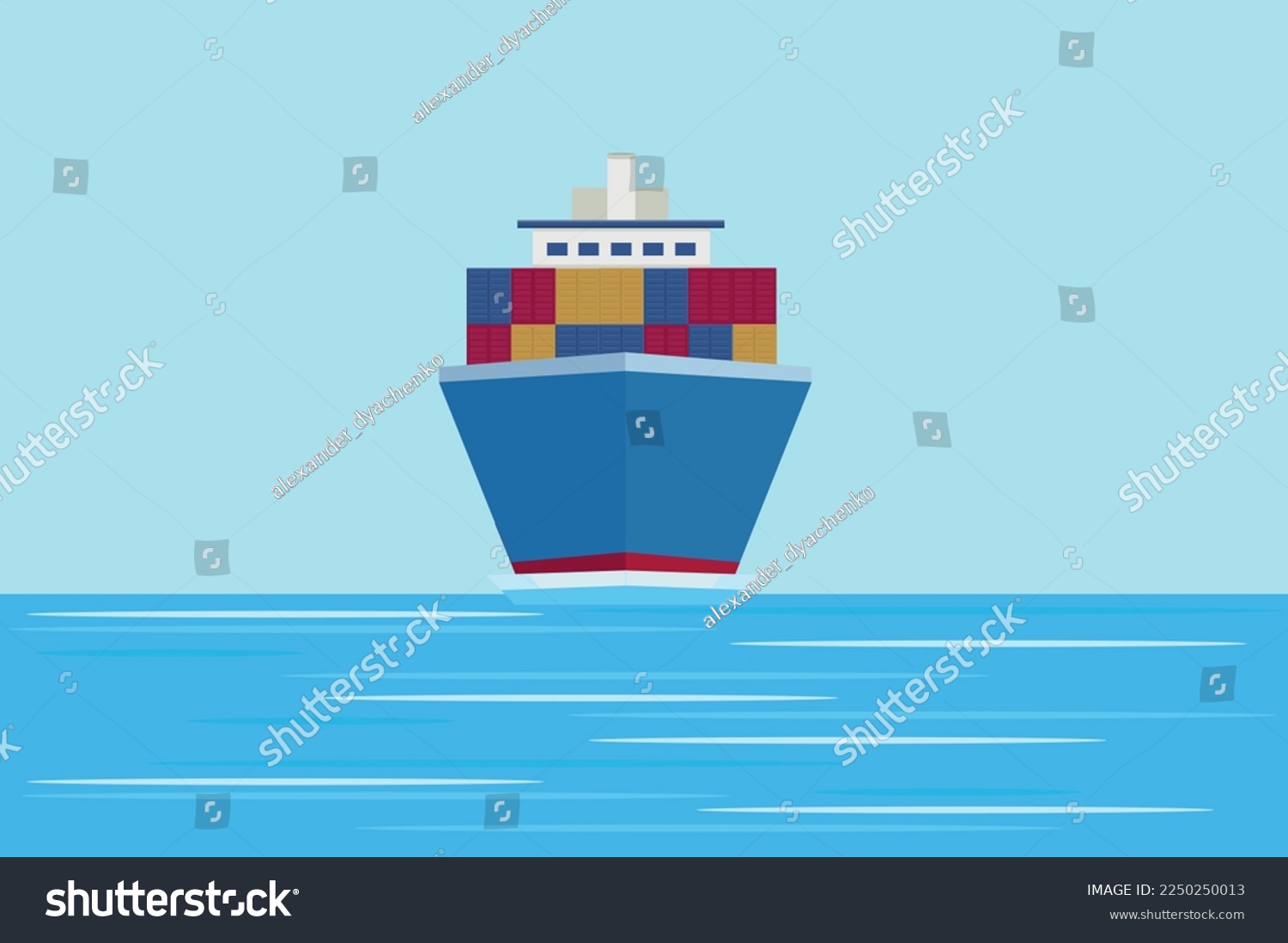 SVG of A cargo ship is sailing on the sea with containers of cargo in the ocean svg