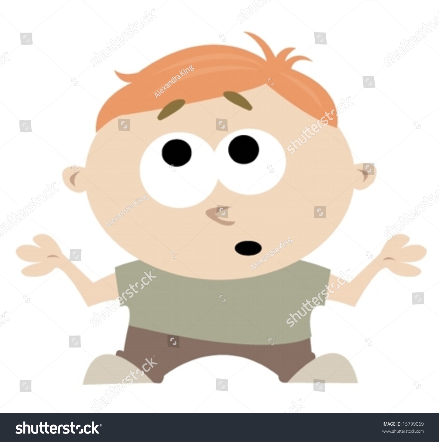 Cartoon Boy Making Excuse Stock Vector (Royalty Free) 15799069