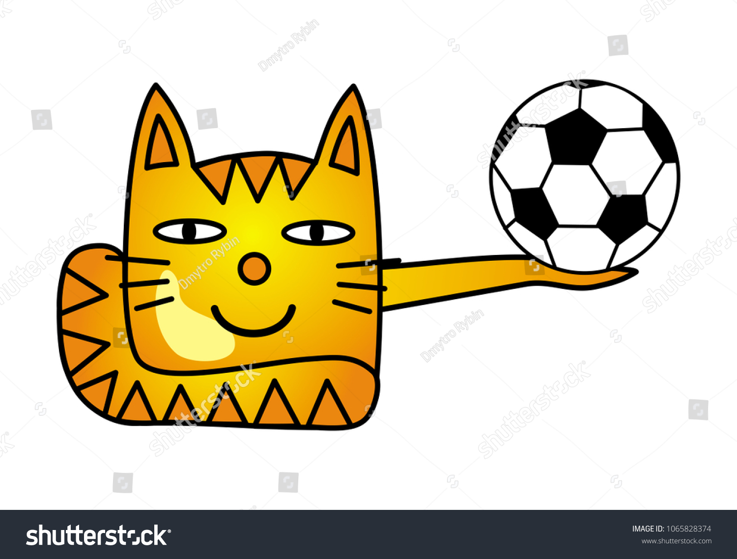 cat soccer ball