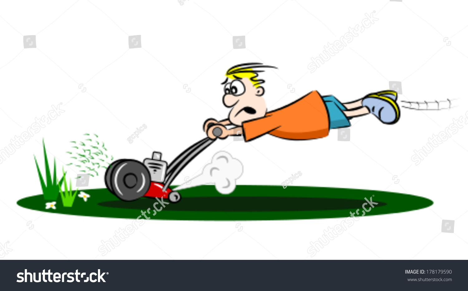clipart of man cutting grass - photo #48