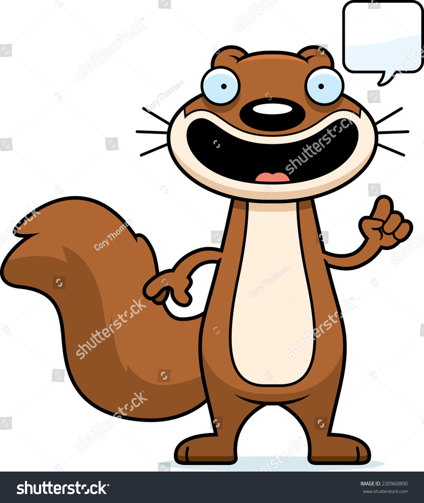 Cartoon Illustration Squirrel Talking Stock Vector (Royalty Free ...