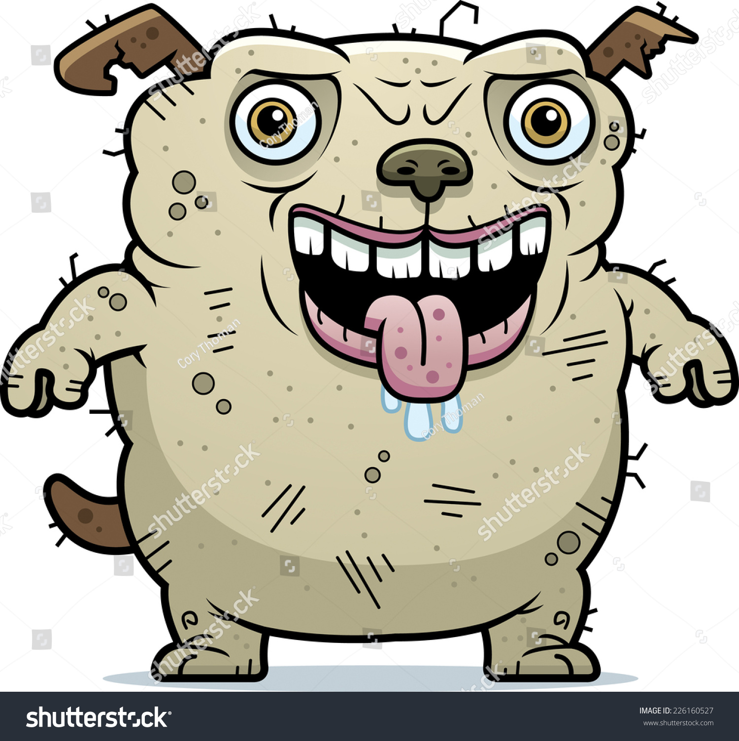 cartoon-illustration-ugly-dog-standing-stock-vector-royalty-free