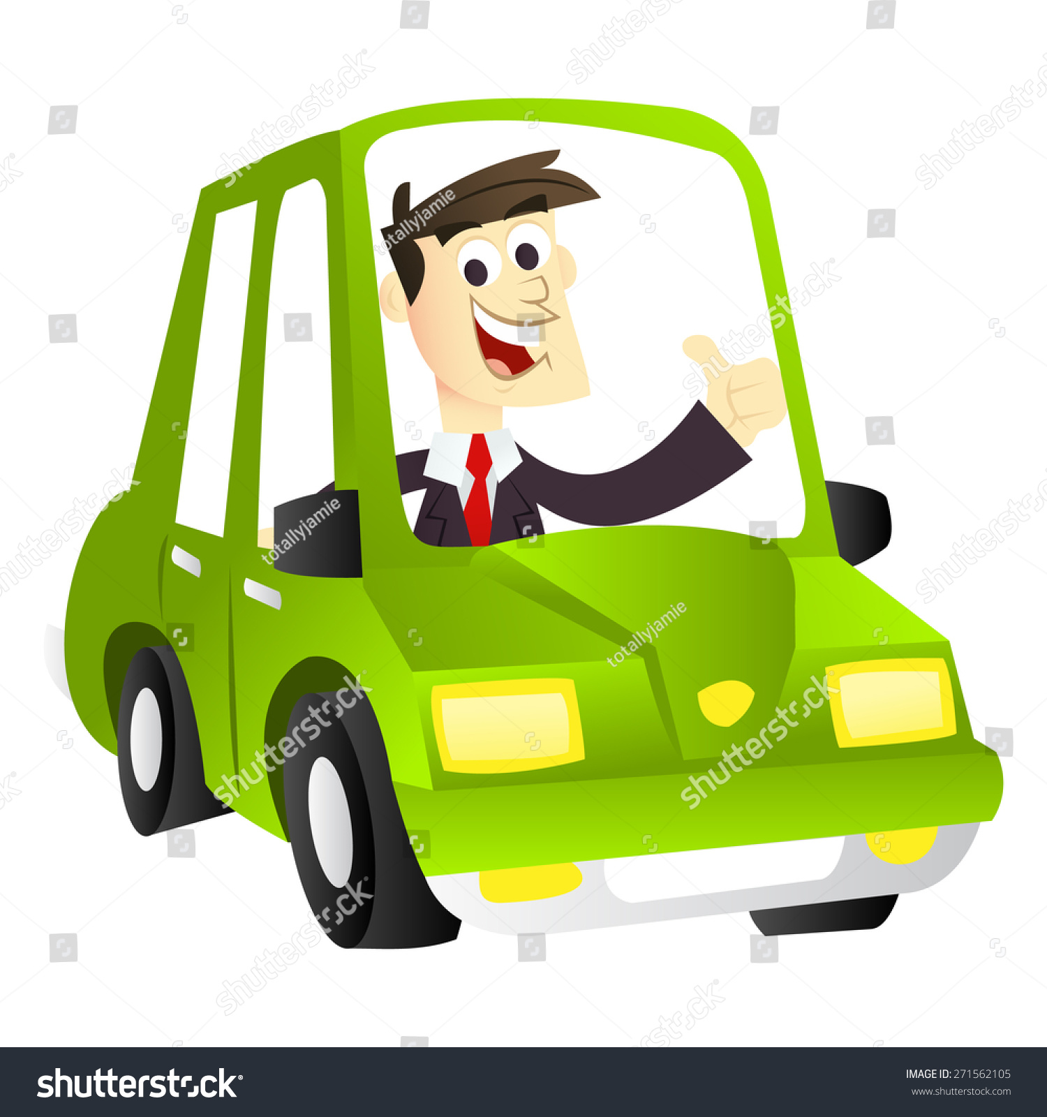 Cartoon Vector Illustration Business Man Doing Stock Vector (Royalty ...