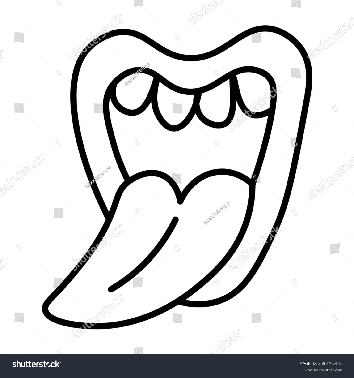 recommend clip art: A cheerful cartoon-style mouth illustration featuring a playful and quirky design. This versatile vector element is perfect for creative projects, emoticons, and fun artistic expressions.