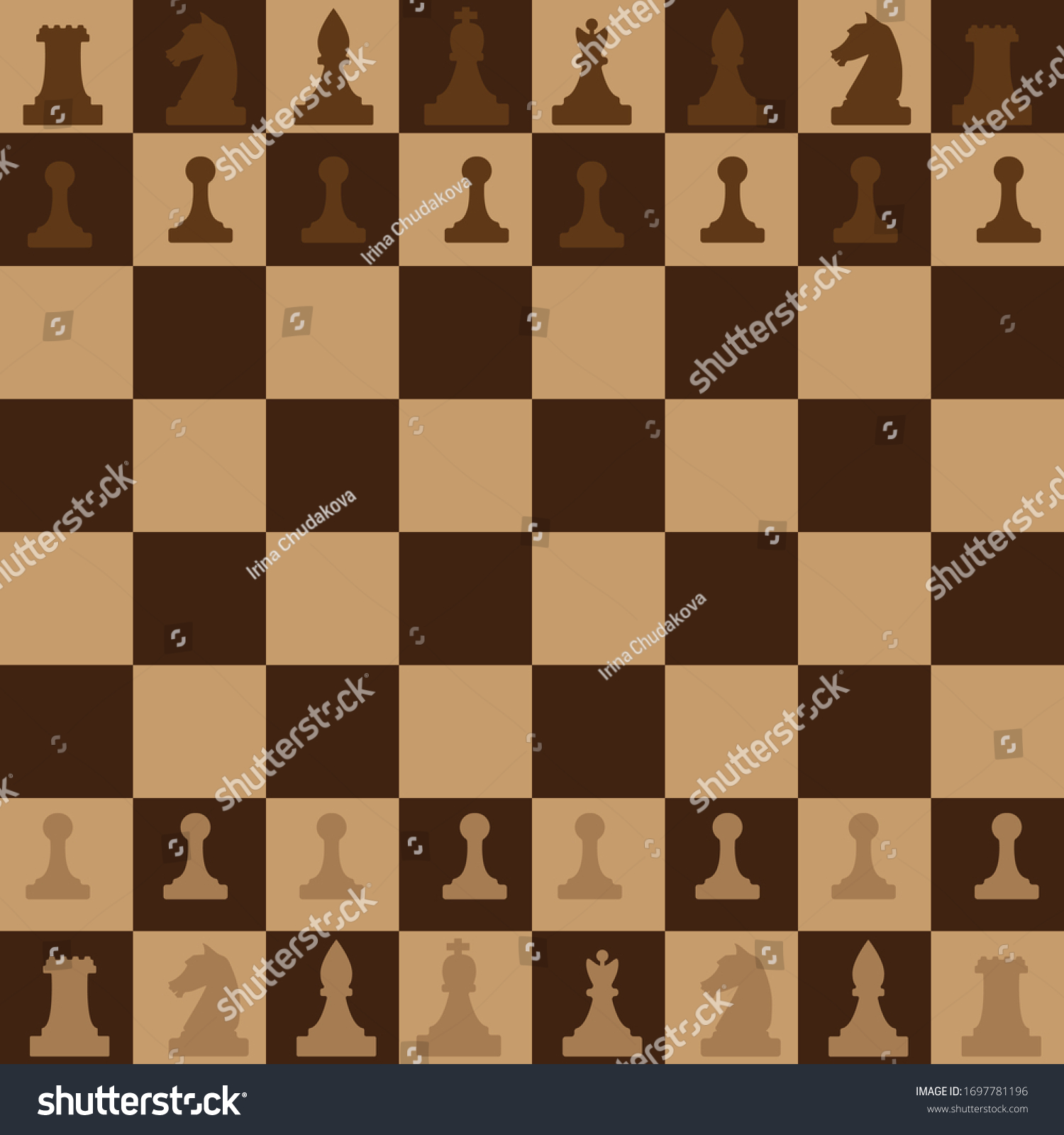 SVG of A chessboard with a full set of pieces arranged on it. All elements are isolated. svg