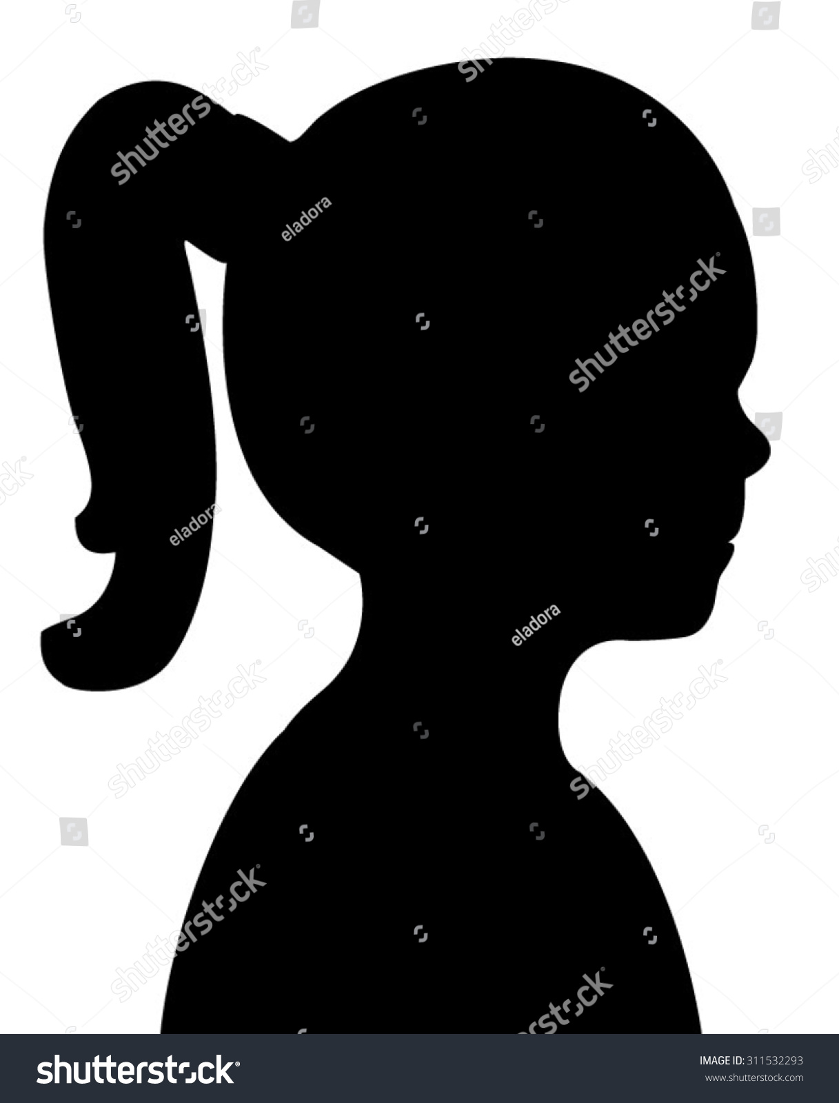Child Head Silhouette Vector Stock Vector (Royalty Free) 311532293