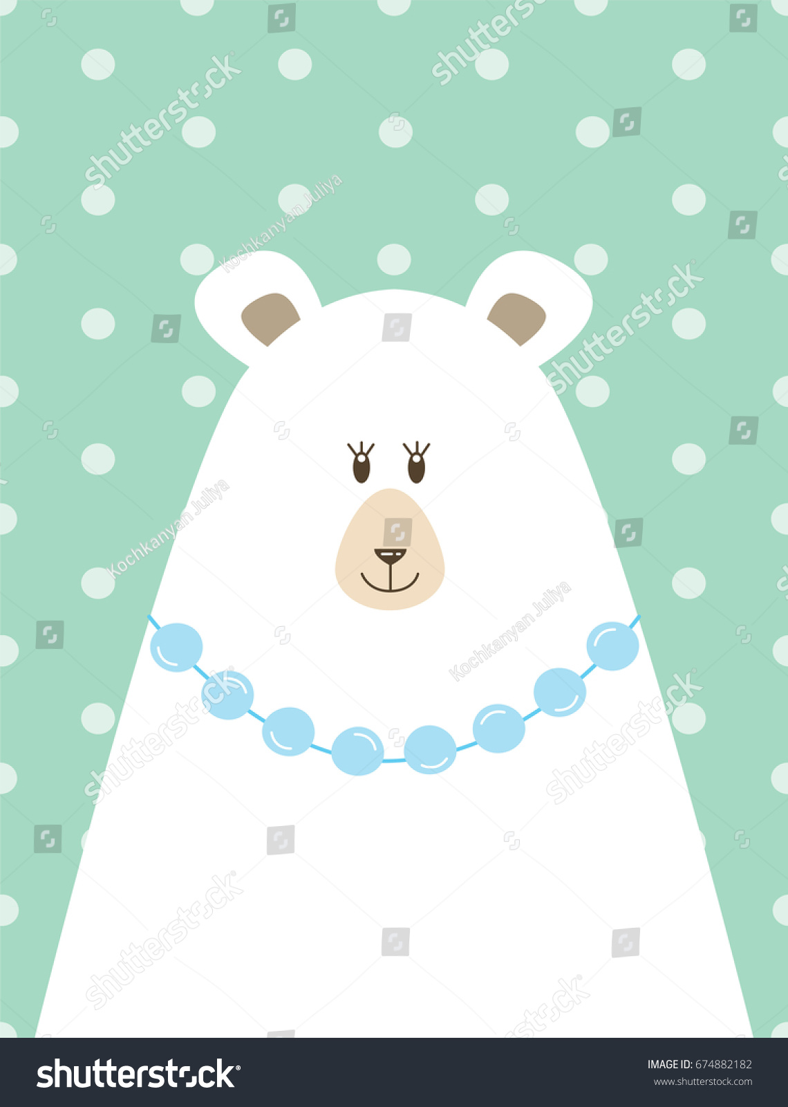 SVG of A children's poster with a picture of Mama bear in the Scandinavian style. Vector illustration in flat design svg